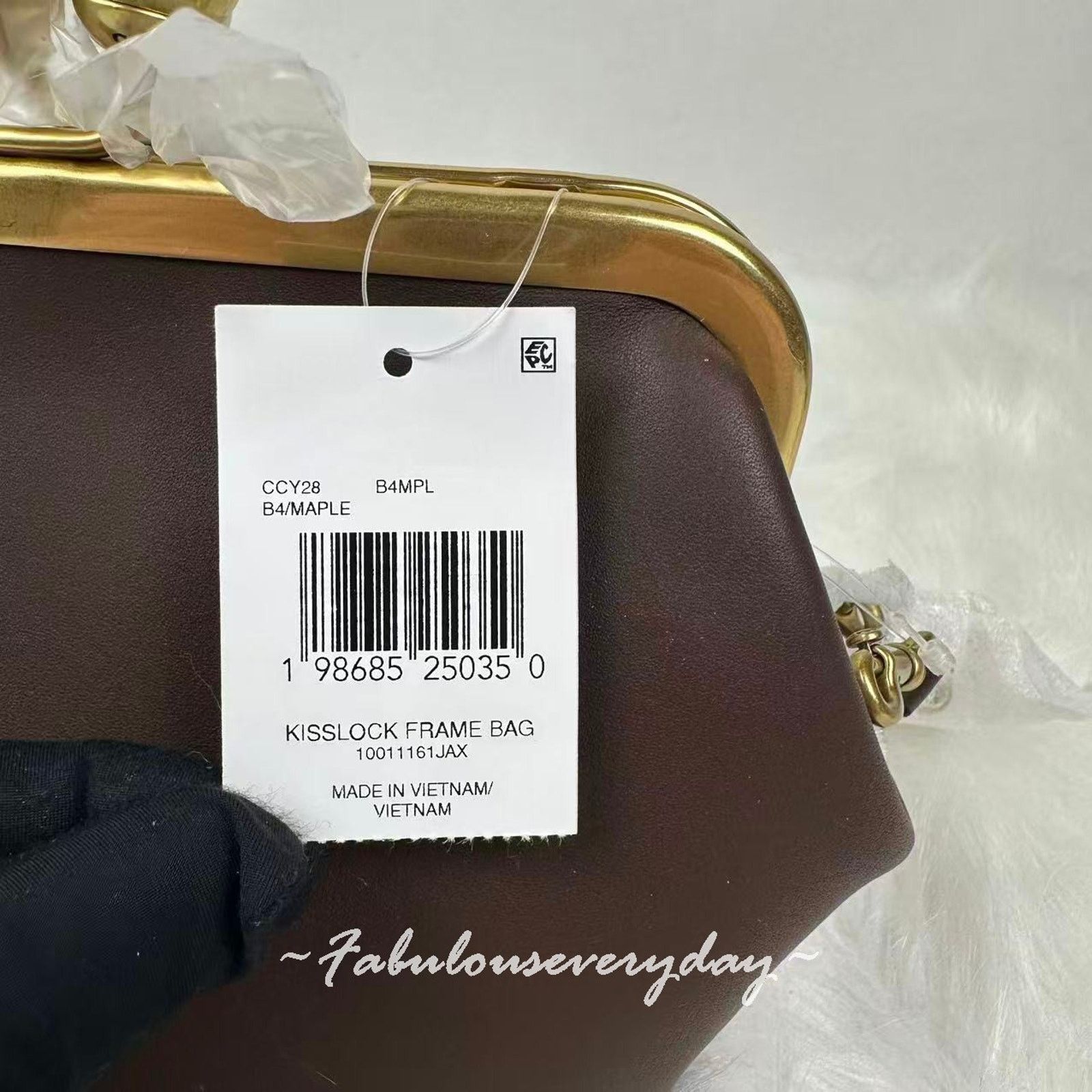 Coach Coach Kisslock Frame Bag 16 Crossbody Leather/Maple CCY28 Size ONE SIZE - 5 Thumbnail