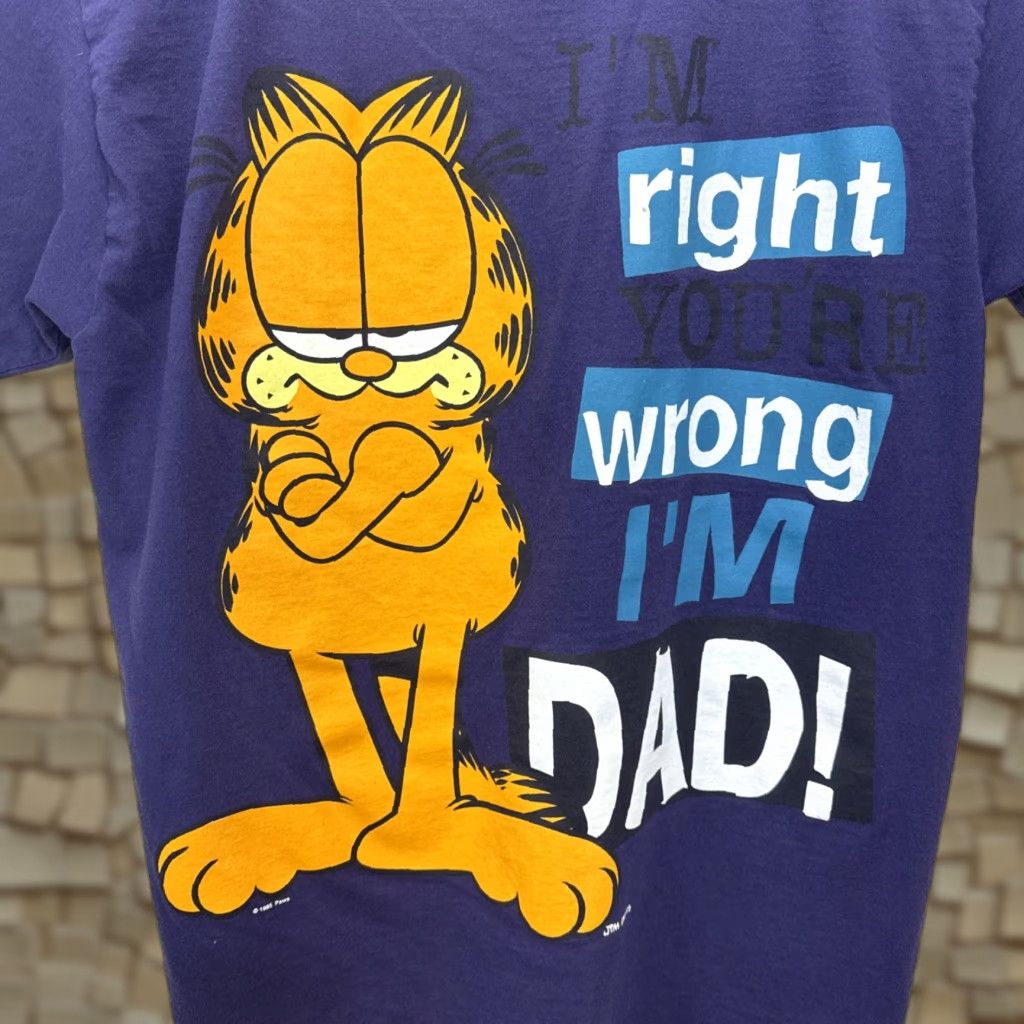 Vintage VINTAGE Honors Garfield T-Shirt Purple Medium 90s Cartoon Dad Graphic Mens Size US M / EU 48-50 / 2 - 1 Thumbnail
