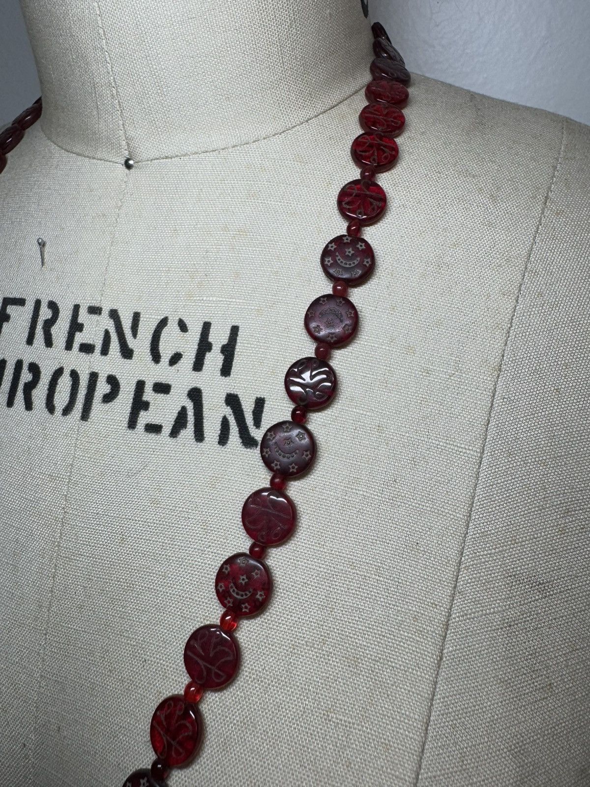 Vintage Vintage red glass Hajj beads Arabic Muslim double sided RARE Size ONE SIZE - 2 Thumbnail
