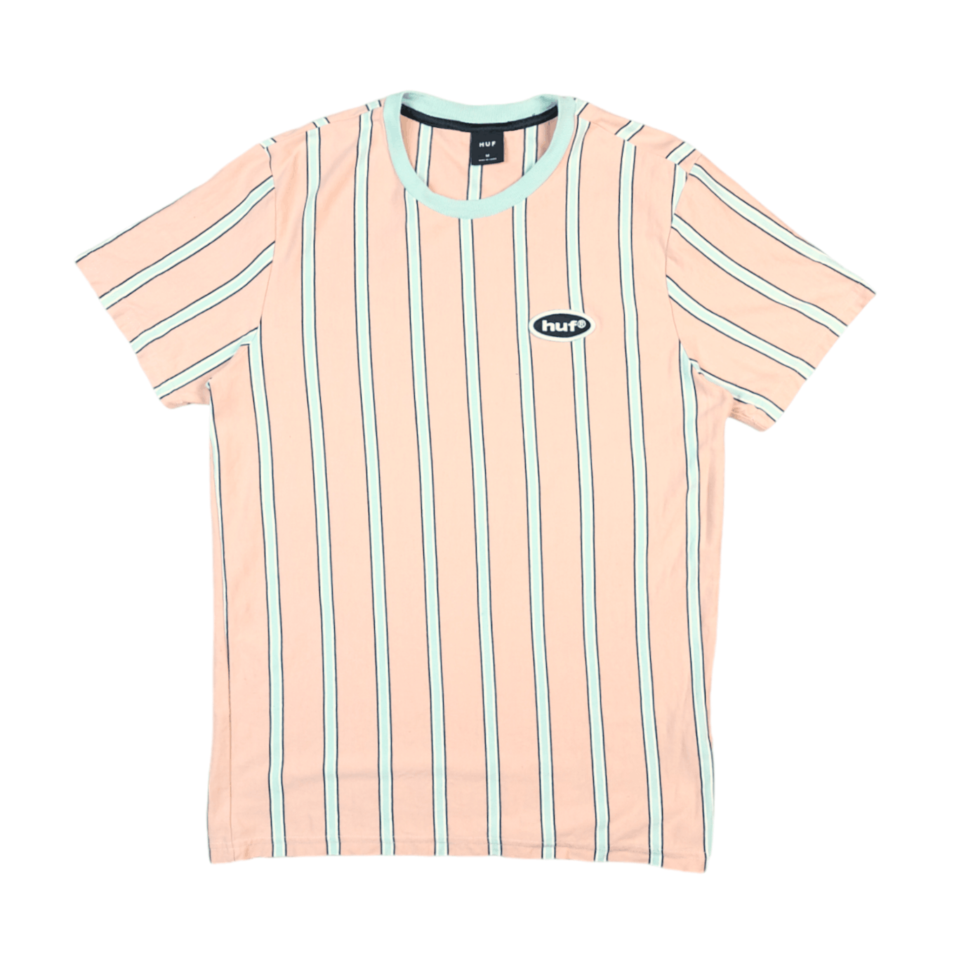 Huf HUF Jerome Yarn Dye Stripe Knit Top Coral Pink T-shirt Size US M / EU 48-50 / 2 - 1 Thumbnail