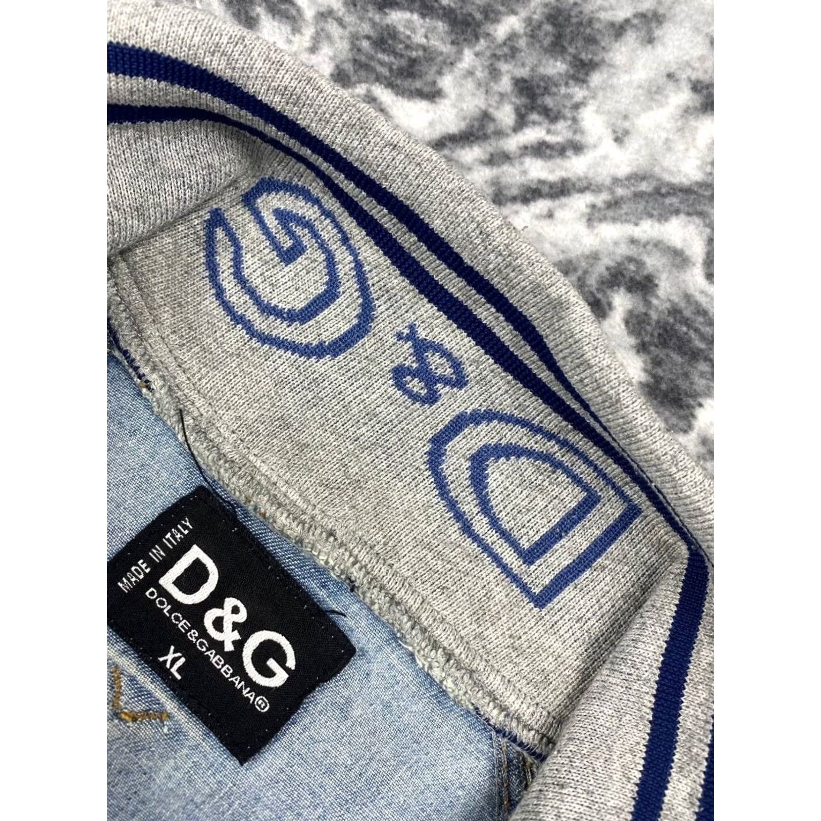 Dolce & Gabbana VINTAGE Dolce&Gabbana Denim Bomber Jacket Logo Men XL Blue Jacket Womens/Mens? Size US XL / EU 56 / 4 - 7 Thumbnail
