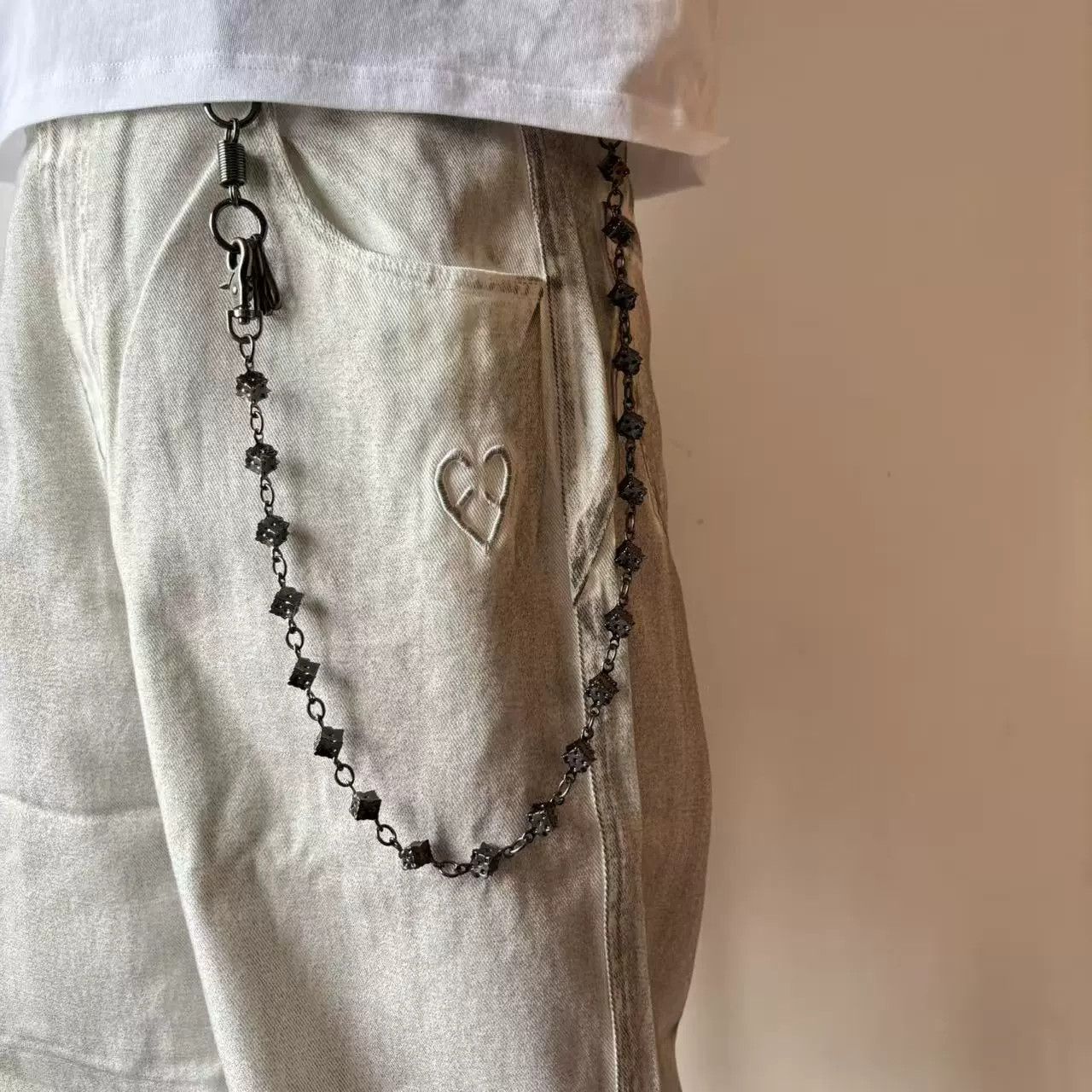 Vintage Retro hip-hop punk style jeans waist chain Size ONE SIZE - 5 Thumbnail