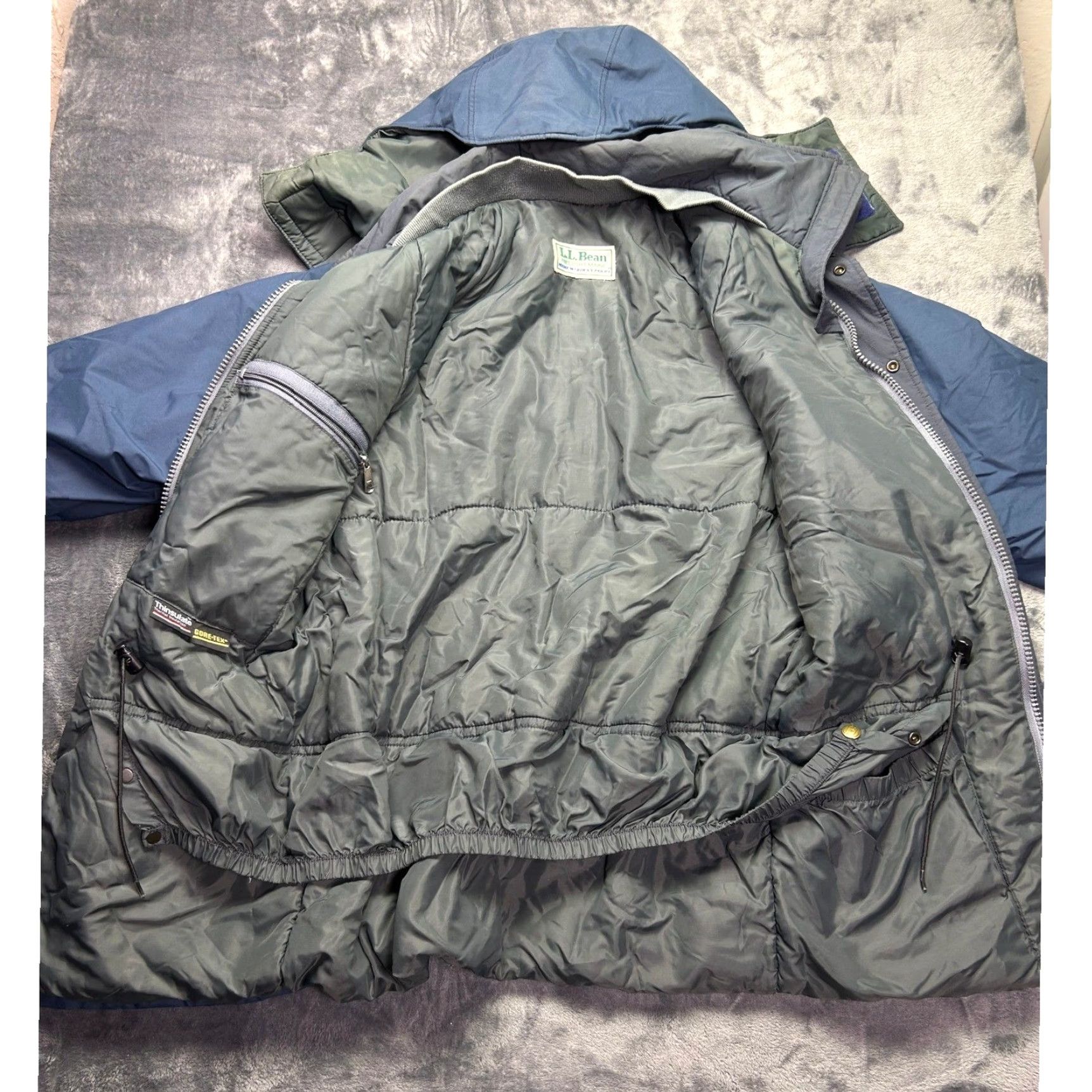 Vintage VINTAGE L.L. Bean Maine Warden's Parka Gore Tex Thinsulate Jacket Blue Coat Size US L / EU 52-54 / 3 - 6 Thumbnail