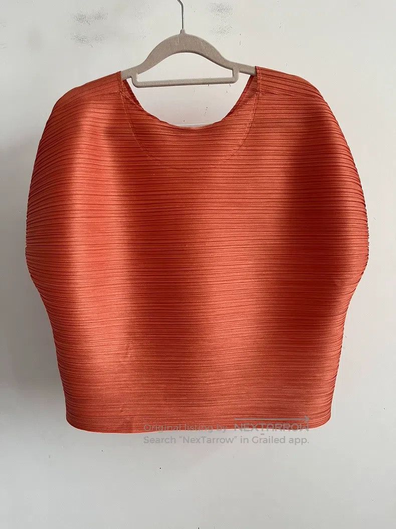 Issey Miyake Issey Miyake Orange Short Sleeve Size L / US 10 / IT 46 - 2 Thumbnail