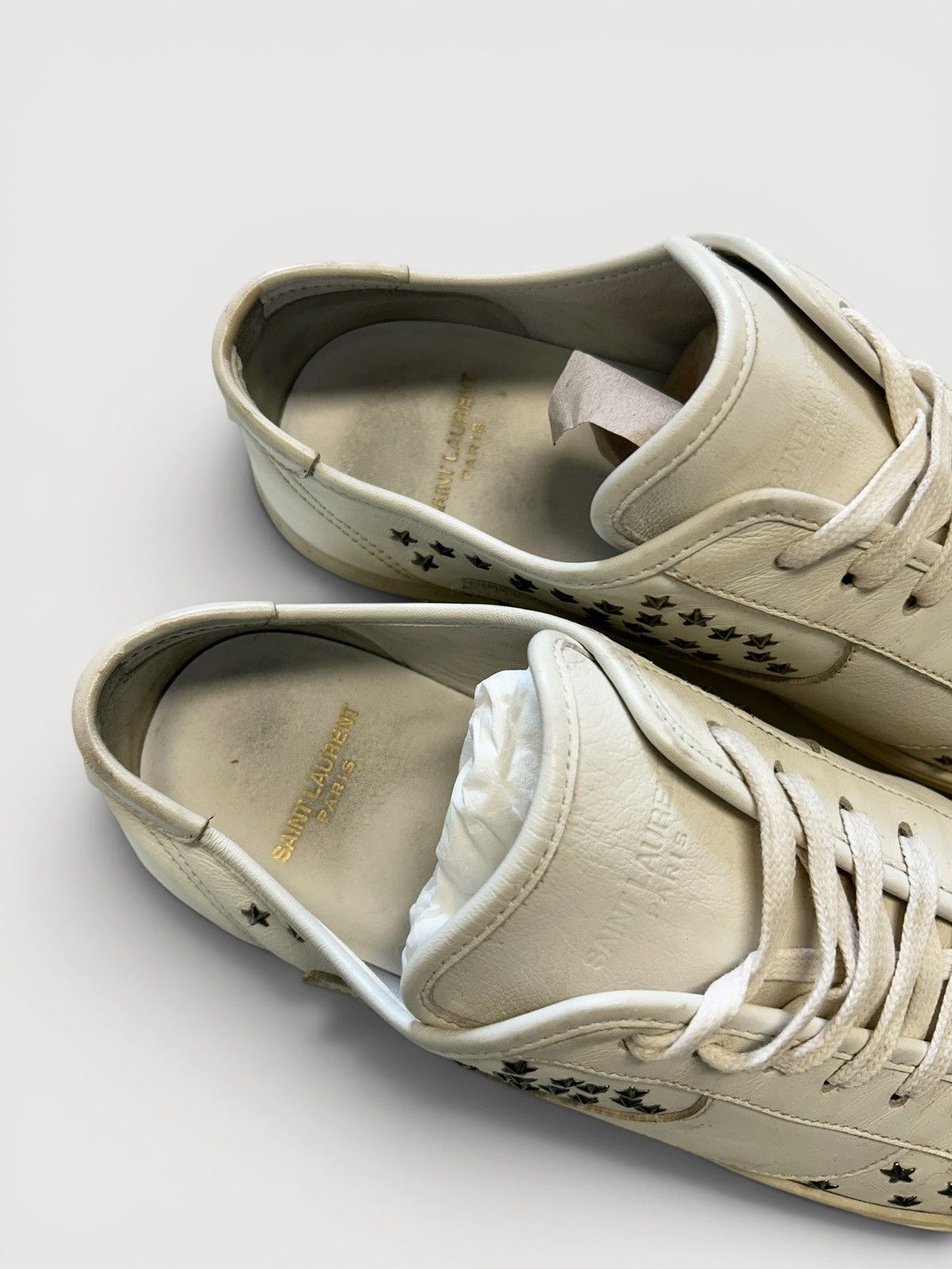 Saint Laurent Paris SS2019 Court Classic Star Stud Leather Sneakers Size US 8 / EU 41 - 6 Thumbnail