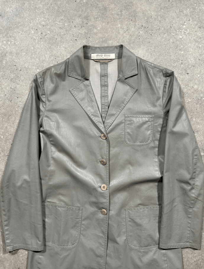 Miu Miu × Prada Miu Miu Jacket 1999 Coat Blazer 1998 Overcoat Runaway EX0112 Size S / US 4 / IT 40 - 3 Thumbnail