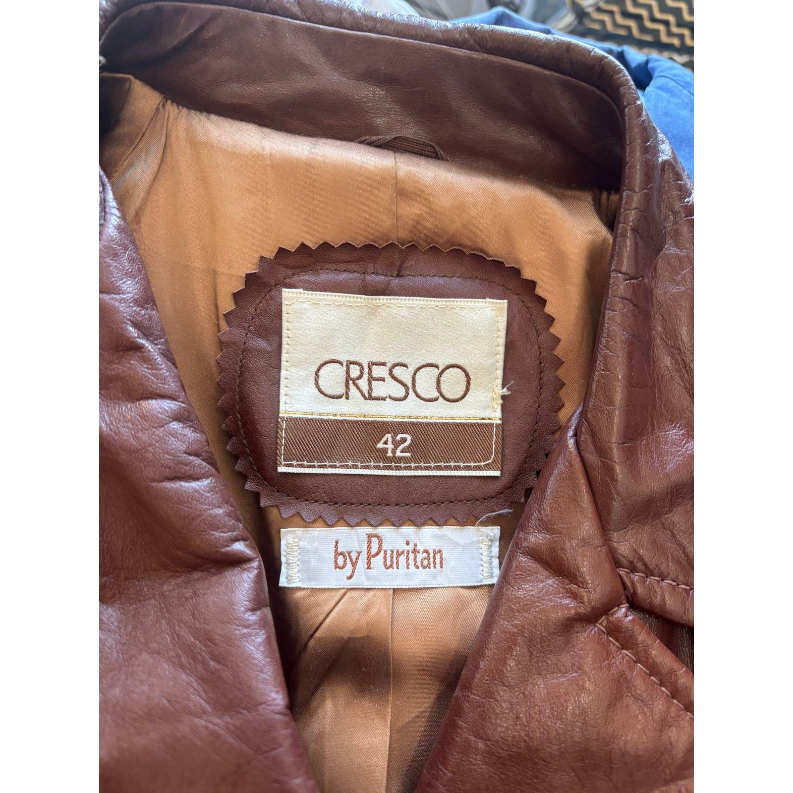 Other Cresco Brown Leather Trench Coat Size 42 Size US L / EU 52-54 / 3 - 3 Thumbnail