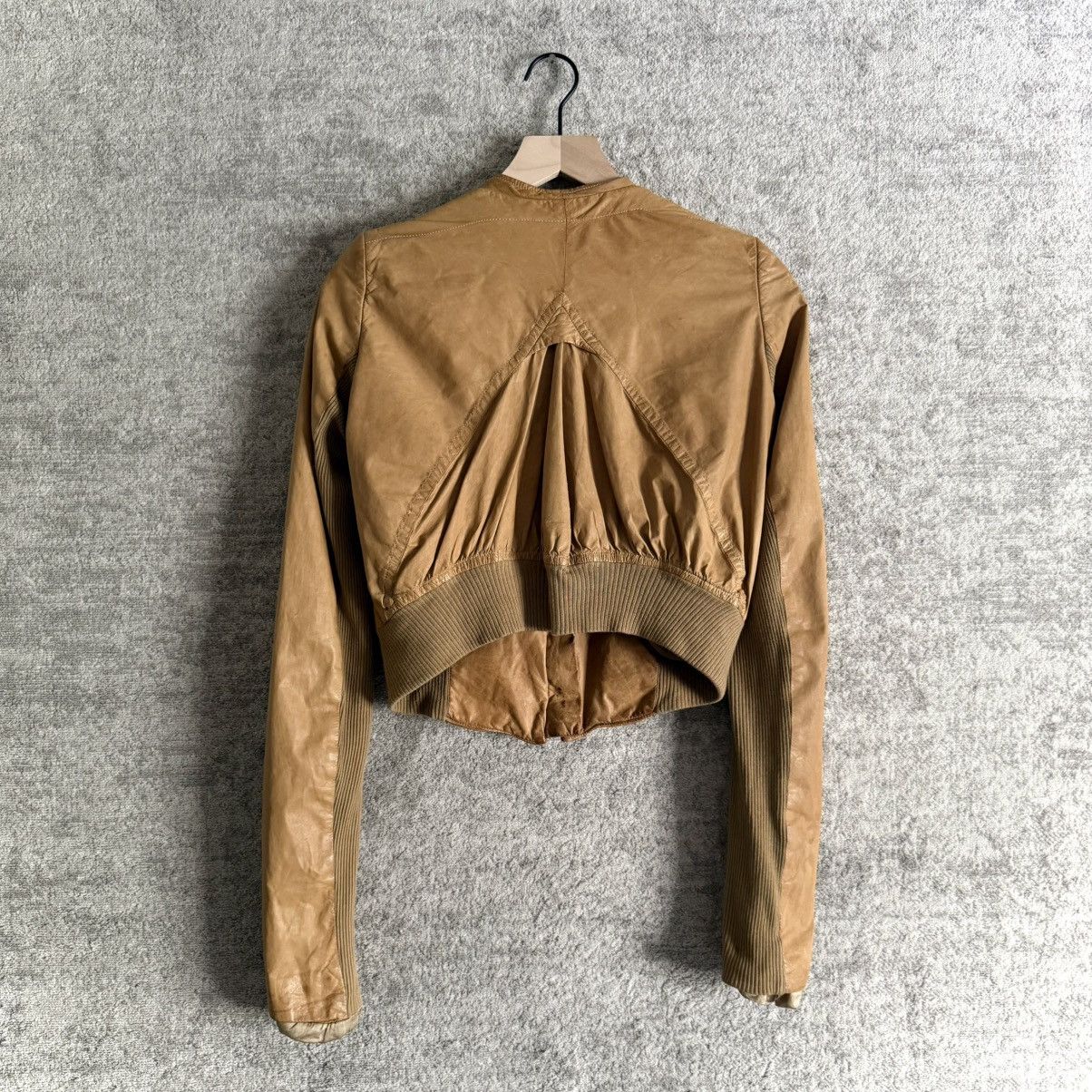 Rick Owens SS04 Rick Owens 'Citroen' Kangaroo Leather Pleated Jacket Size M / US 6-8 / IT 42-44 - 6 Thumbnail