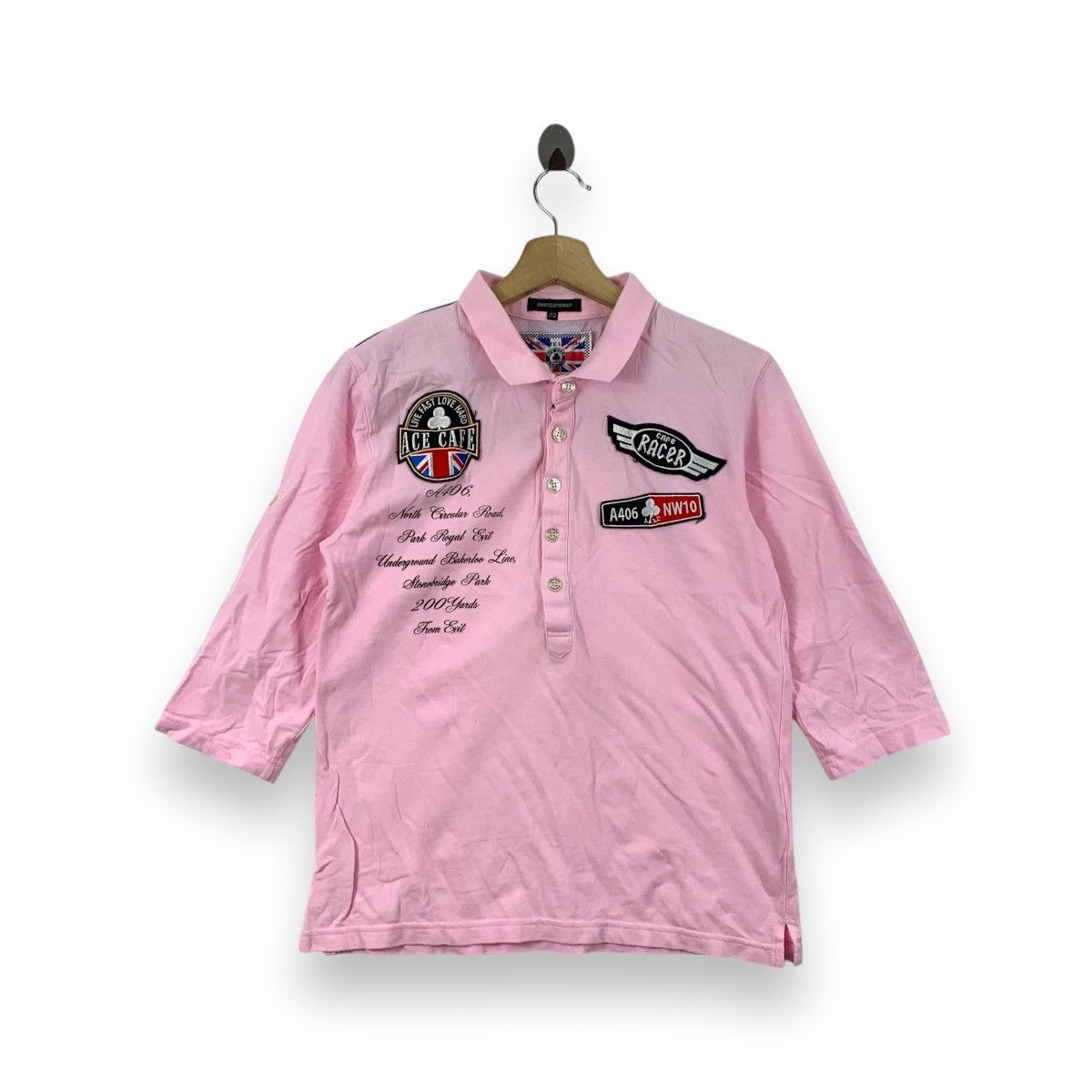 Vintage RATTLE TRAP Cafe Racer London Motorcycle Polo Tee Size S / US 4 / IT 40 - 1 Thumbnail