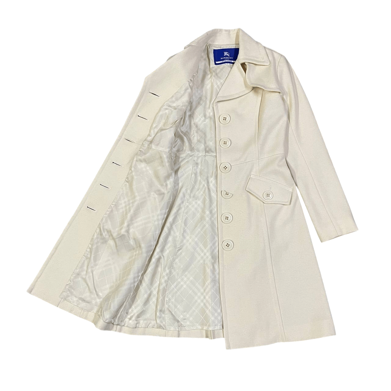 Burberry Vintage Burberry Blue Label Nova Check Wool Coat Size S / US 4 / IT 40 - 1 Thumbnail