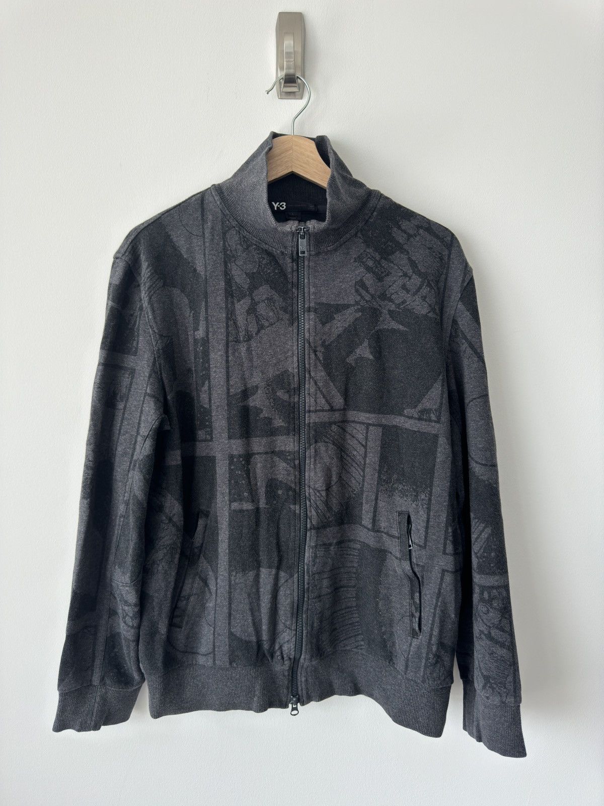 Adidas × Y-3 Y-3 Yohji Yamamoto Printed Zip Up Jacket Size US L / EU 52-54 / 3 - 1 Thumbnail