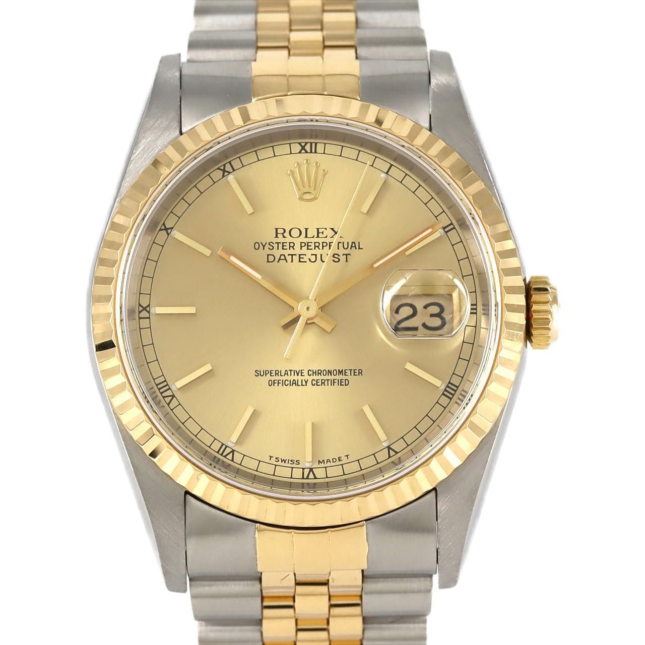 Rolex Rolex Rolex Datejust Stainless Steel x Yellow Gold Automatic Metal Automatic 16233 DUTY FREE for USA Size ONE SIZE - 1 Thumbnail