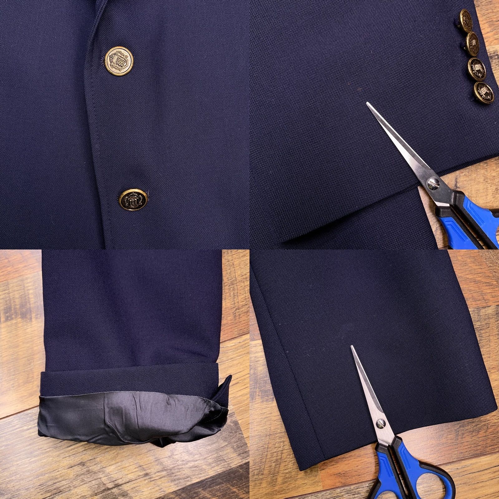 Vintage VINTAGE Arnold Palmer Sport Coat Mens 46R Navy Blue Wool Blazer Gold Buttons Jacket Blazer 90s Mens Size 46R - 8 Thumbnail