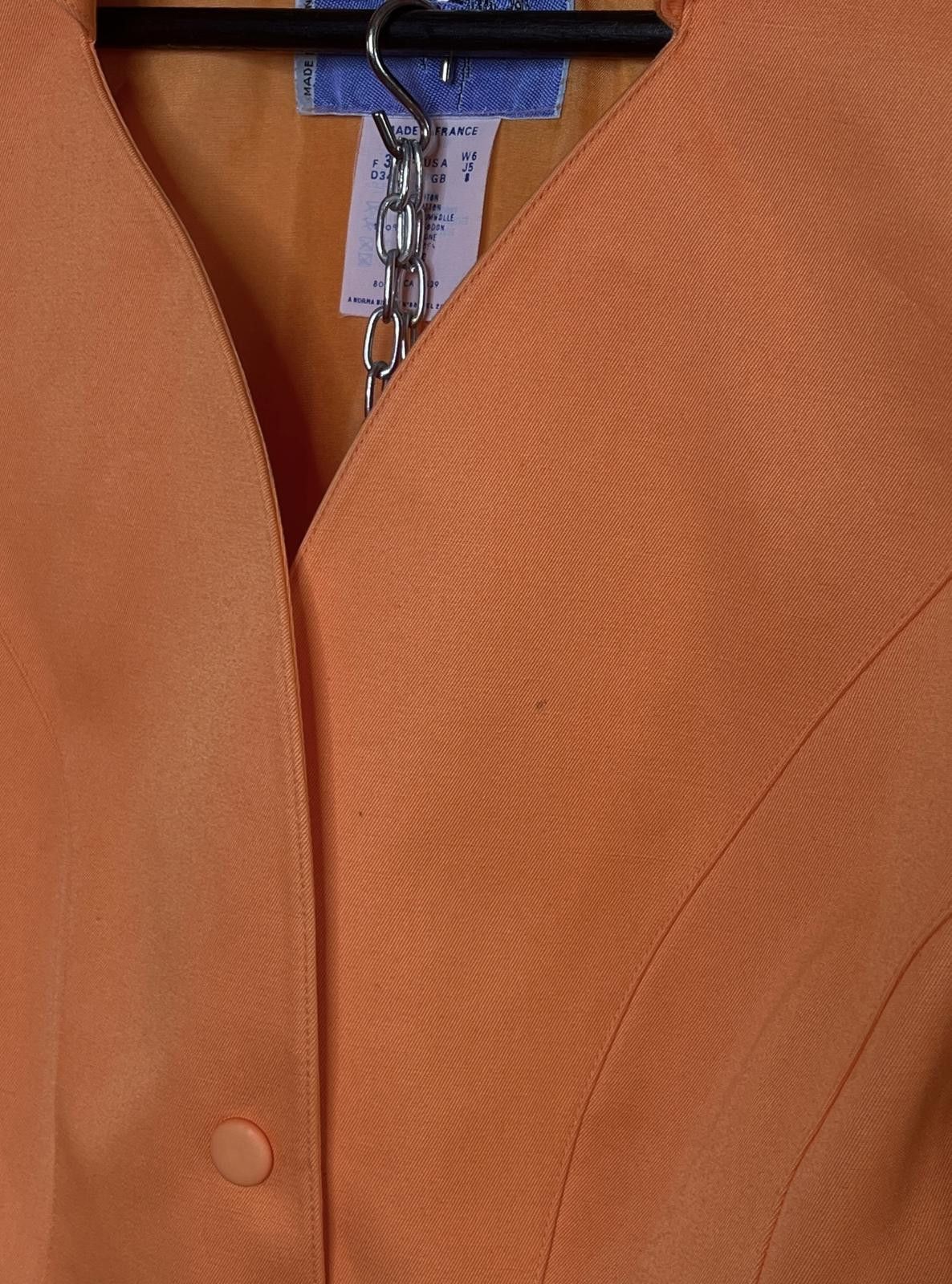 Thierry Mugler Vintage Thierry Mugler Orange Skirt Suit Set Blazer 36France Size S / US 4 / IT 40 - 9 Thumbnail