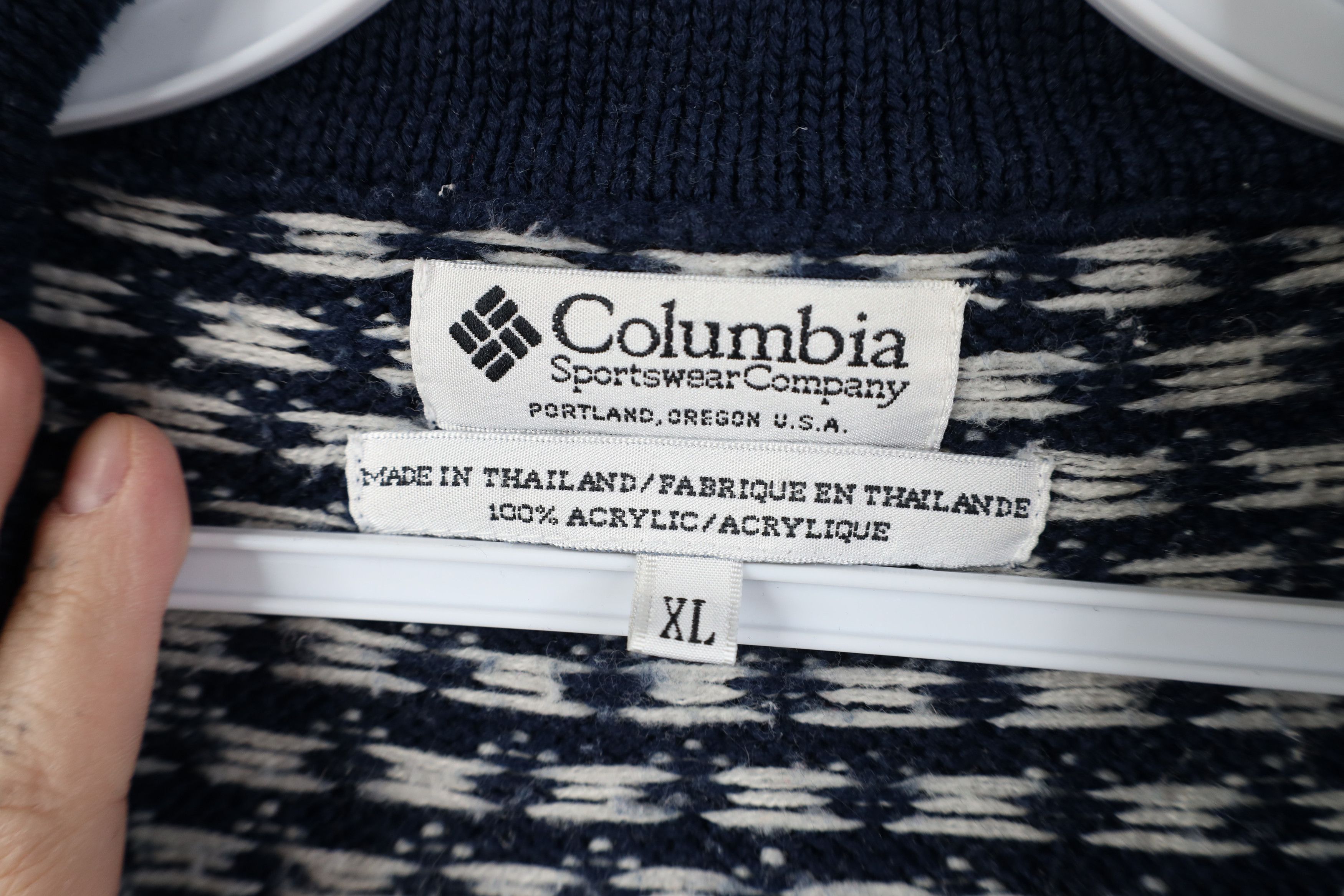 Columbia Vintage 90s Columbia Knit Half Zip Pullover Sweater Acrylic Size US XL / EU 56 / 4 - 7 Thumbnail