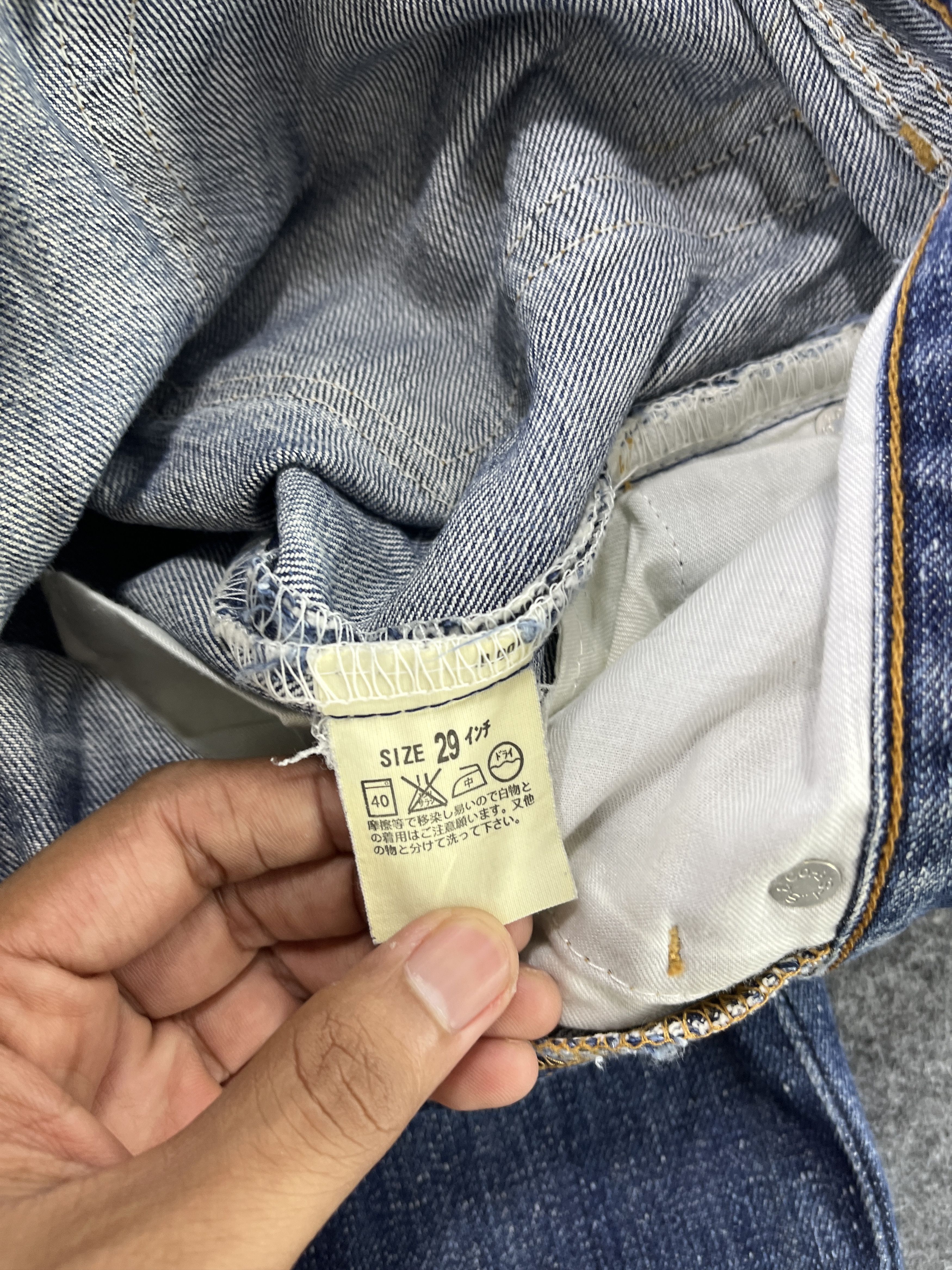 Levi's Vintage Levis 522 Blue Wash Jeans - J931 Size 29" - 7 Thumbnail