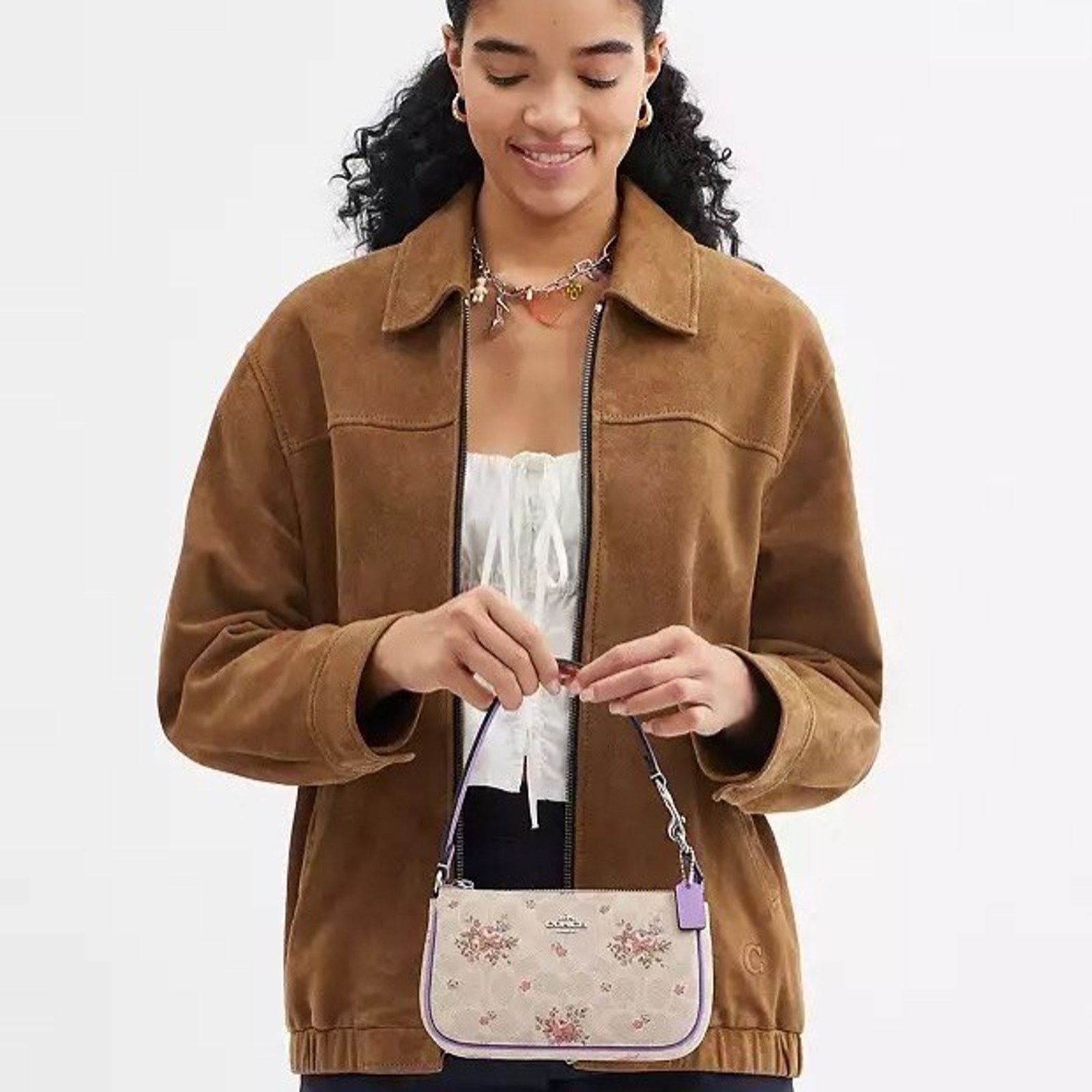 Coach NWT COACH Nolita 19 Signature Canvas Floral Wristlet CAQ19 Size ONE SIZE - 9 Thumbnail