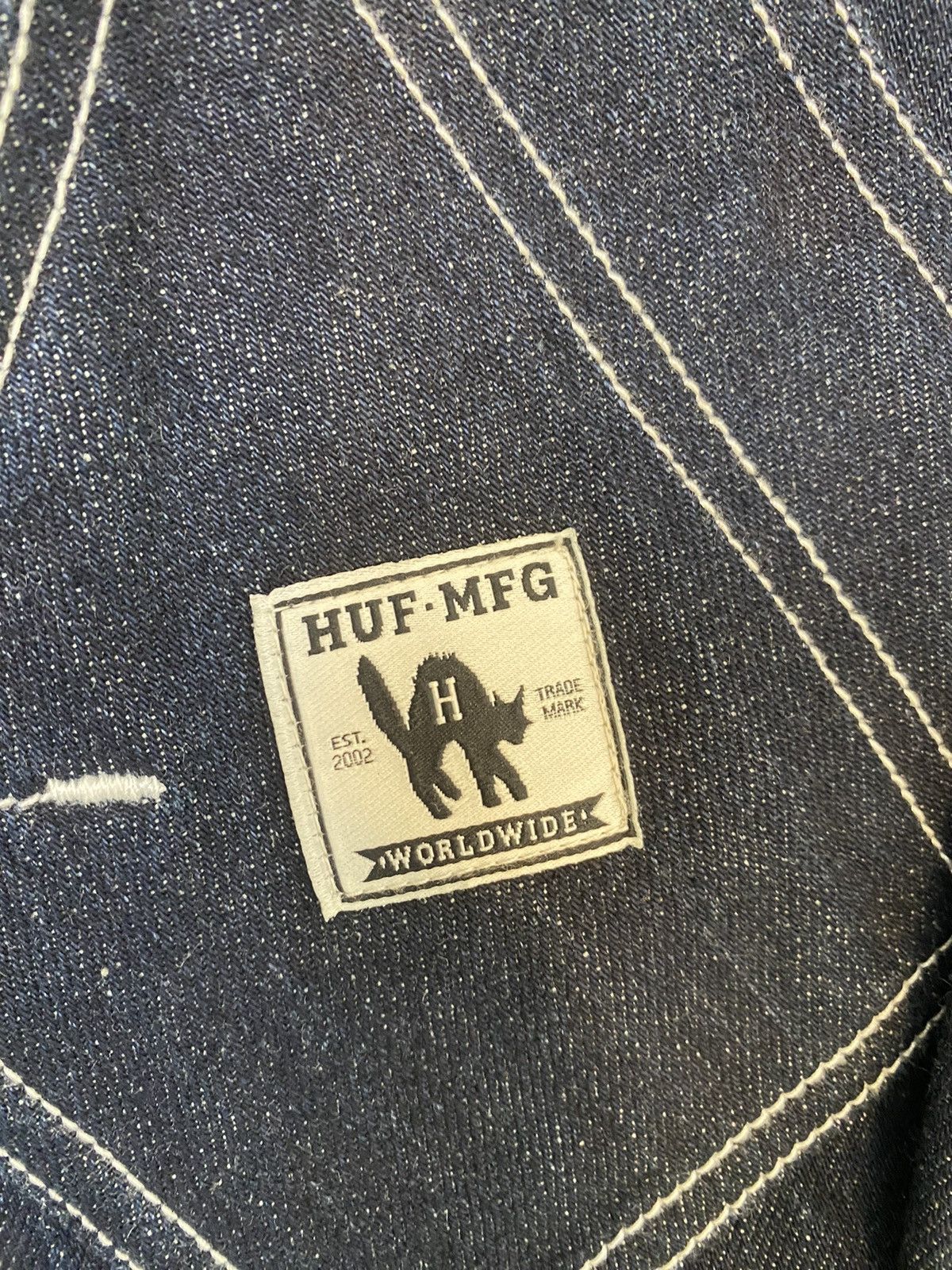 Huf Huf Railway Jacket, size L, blue denim, used Size US L / EU 52-54 / 3 - 4 Thumbnail