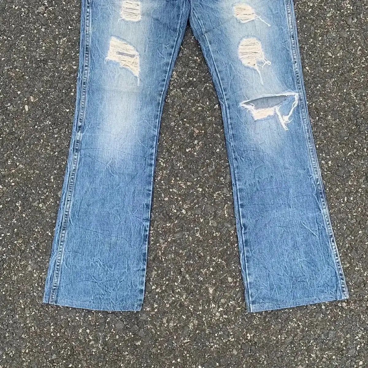 Japanese Brand FLARE/BOOTCUT 💥 VINTAGE VENCE JEANS DISTRESSED DENIM PANTS Size US 28 / EU 44 - 5 Thumbnail