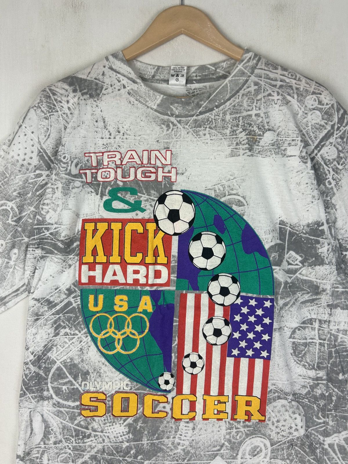 Vintage Vintage 90s USA Olympic Soccer Team / Fullprint /overprint Size US L / EU 52-54 / 3 - 4 Thumbnail