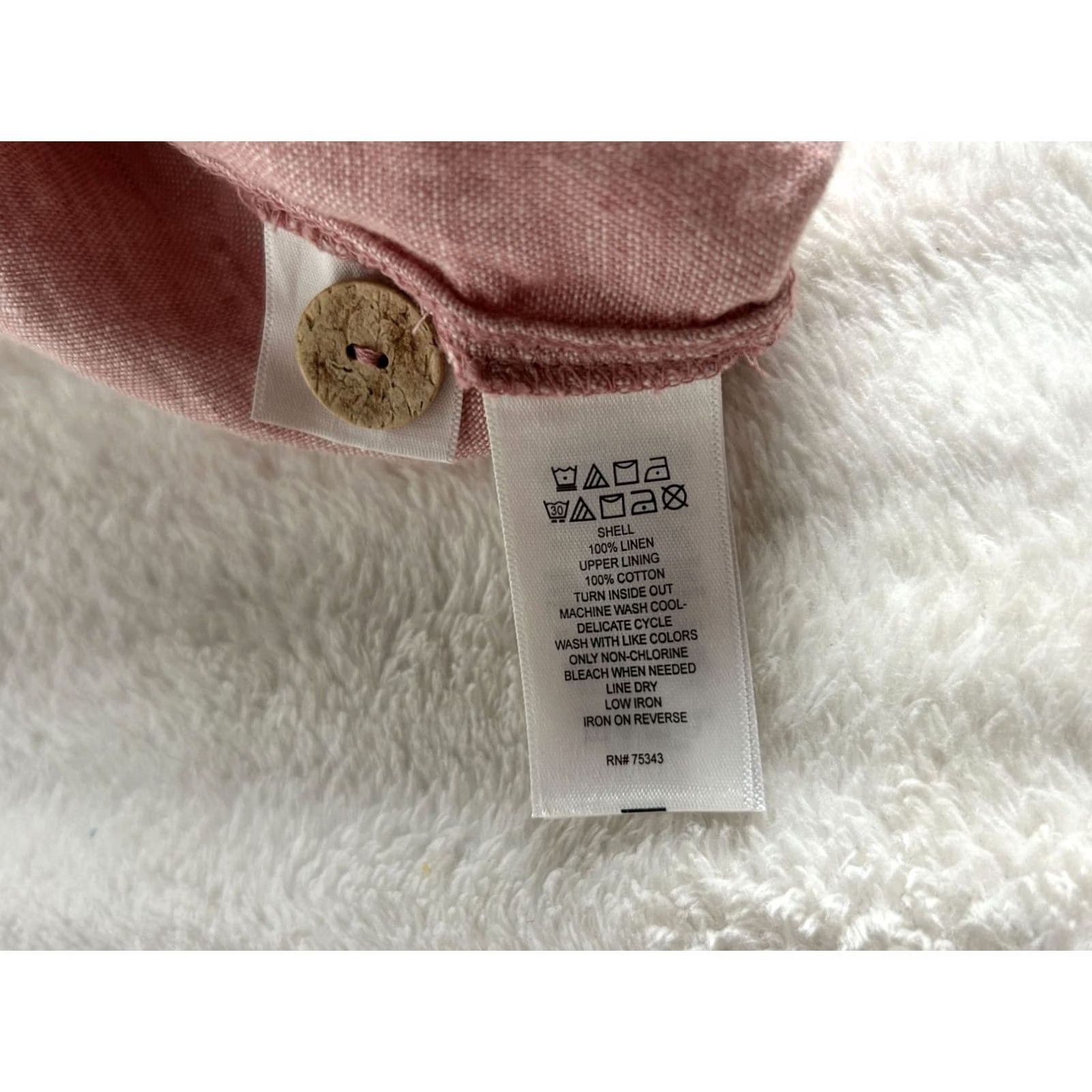 Rachel Zoe Rachel Zoe Womens Linen Button-Front Sleeveless Midi Dress Size 8 Pink Pockets Size M / US 6-8 / IT 42-44 - 5 Thumbnail