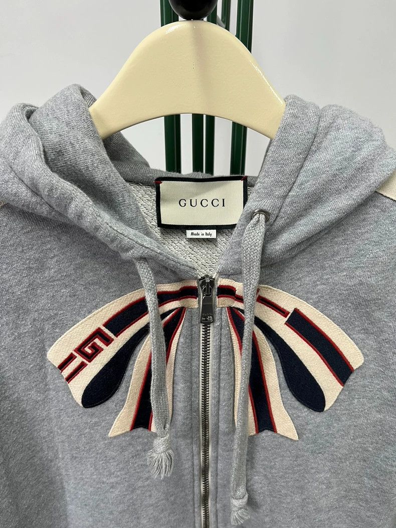 Gucci Gucci Bow letter Logo zipper jacket Size US S / EU 44-46 / 1 - 3 Thumbnail