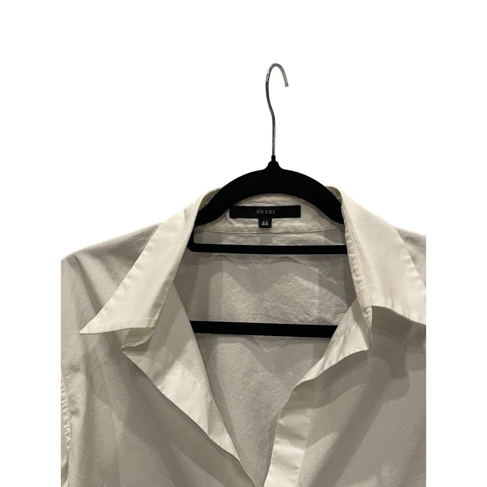 Gucci GUCCI Shirt Long Sleeve Blouse Open Collar Cotton 44 Size M / US 6-8 / IT 42-44 - 3 Thumbnail