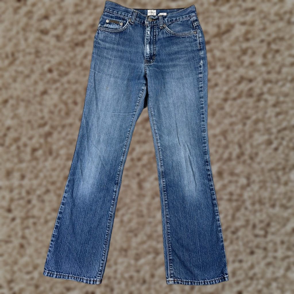 Calvin Klein Calvin Klein Jeans Women Bootcut Denim 8 Regular 28x24 Light Blue 5-Pocket Mid Rise Stretch Size 30" / US 8 / IT 44 - 1 Thumbnail