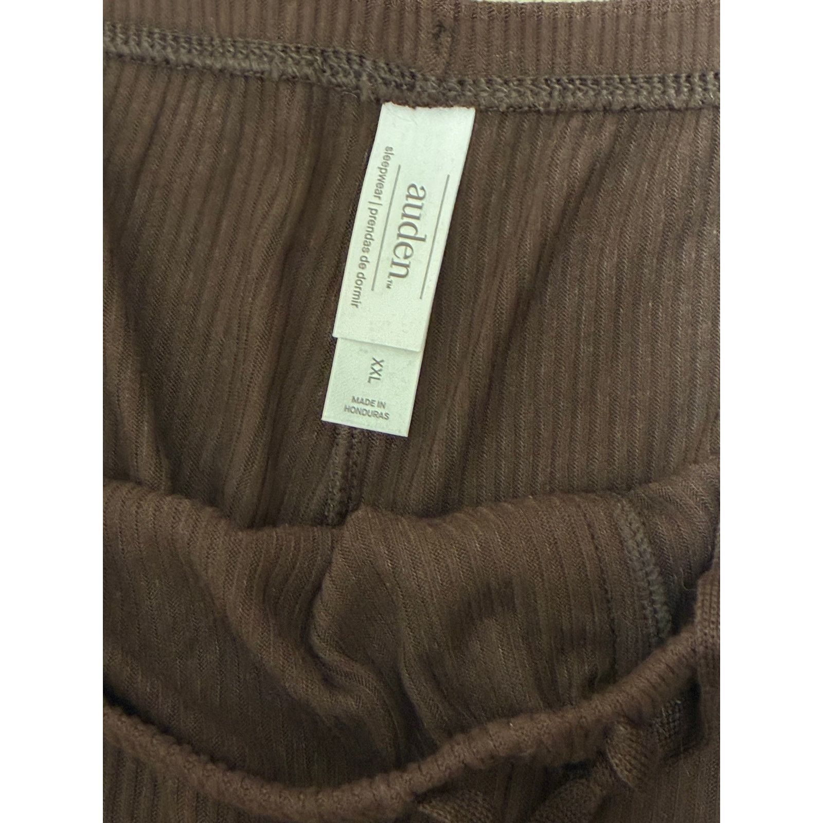 The Unbranded Brand Auden Brown Cozy Ribbed Wide Leg Pant Sleepwear Sz XXL Size 34" / US 12 / IT 48 - 6 Thumbnail