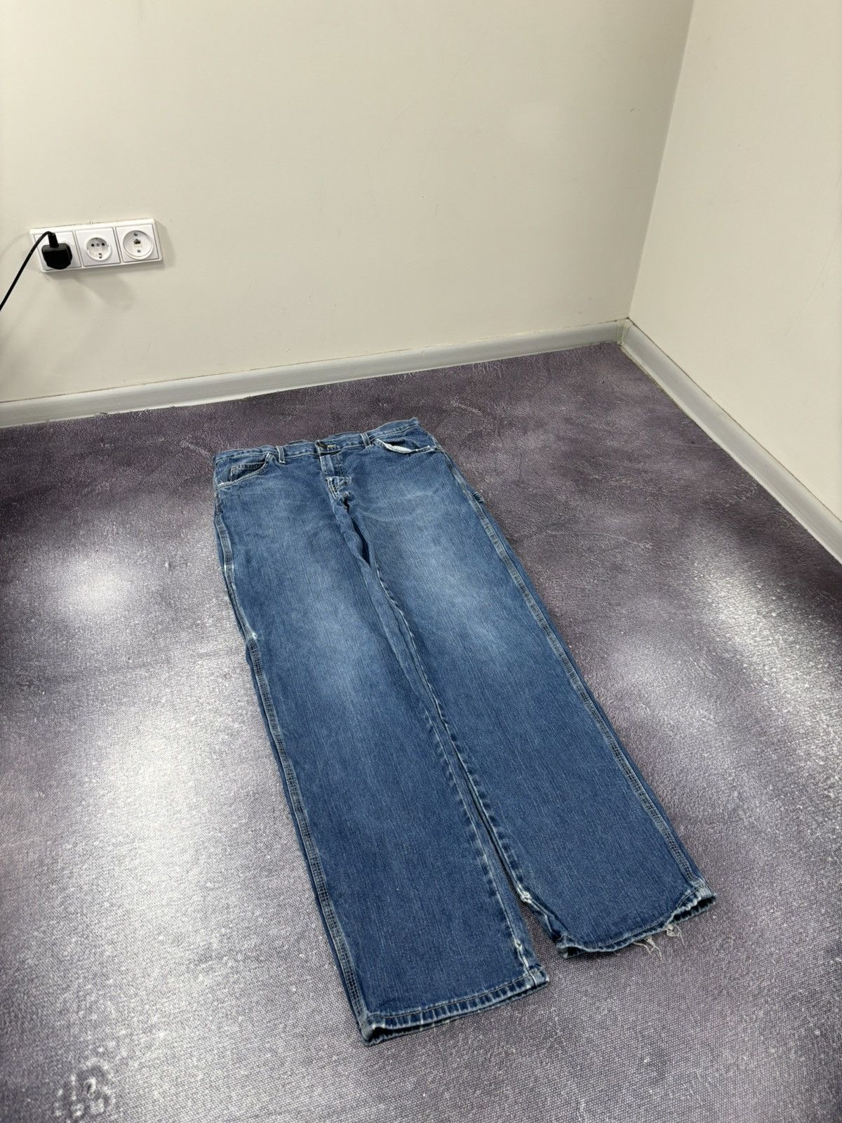 Dickies Vintage Dickies Y2K Relaxed Fit Faded Blue Work Baggy Jeans Size US 34 / EU 50 - 11 Thumbnail