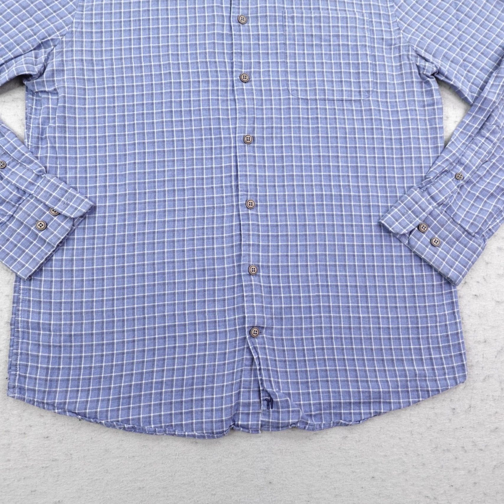johnnie-O Johnnie-O Shirt Mens Medium Blue Plaid Flannel Button-Up Top Shelf Outdoor Sports Size US M / EU 48-50 / 2 - 4 Thumbnail