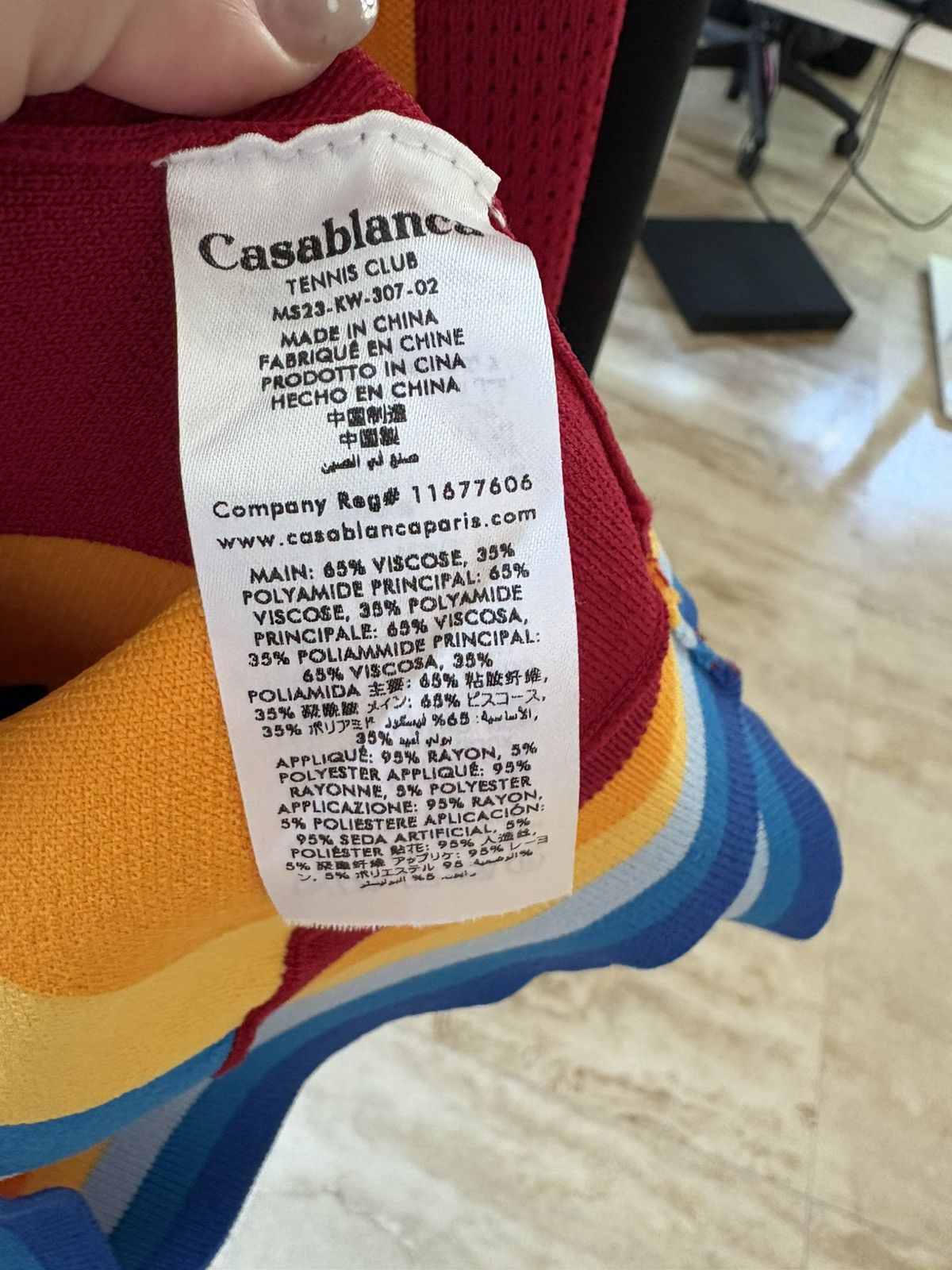 Casablanca Casablanca Tennis Club Gradient Sunset Knit Zip-Up Sweater Size US S / EU 44-46 / 1 - 4 Thumbnail