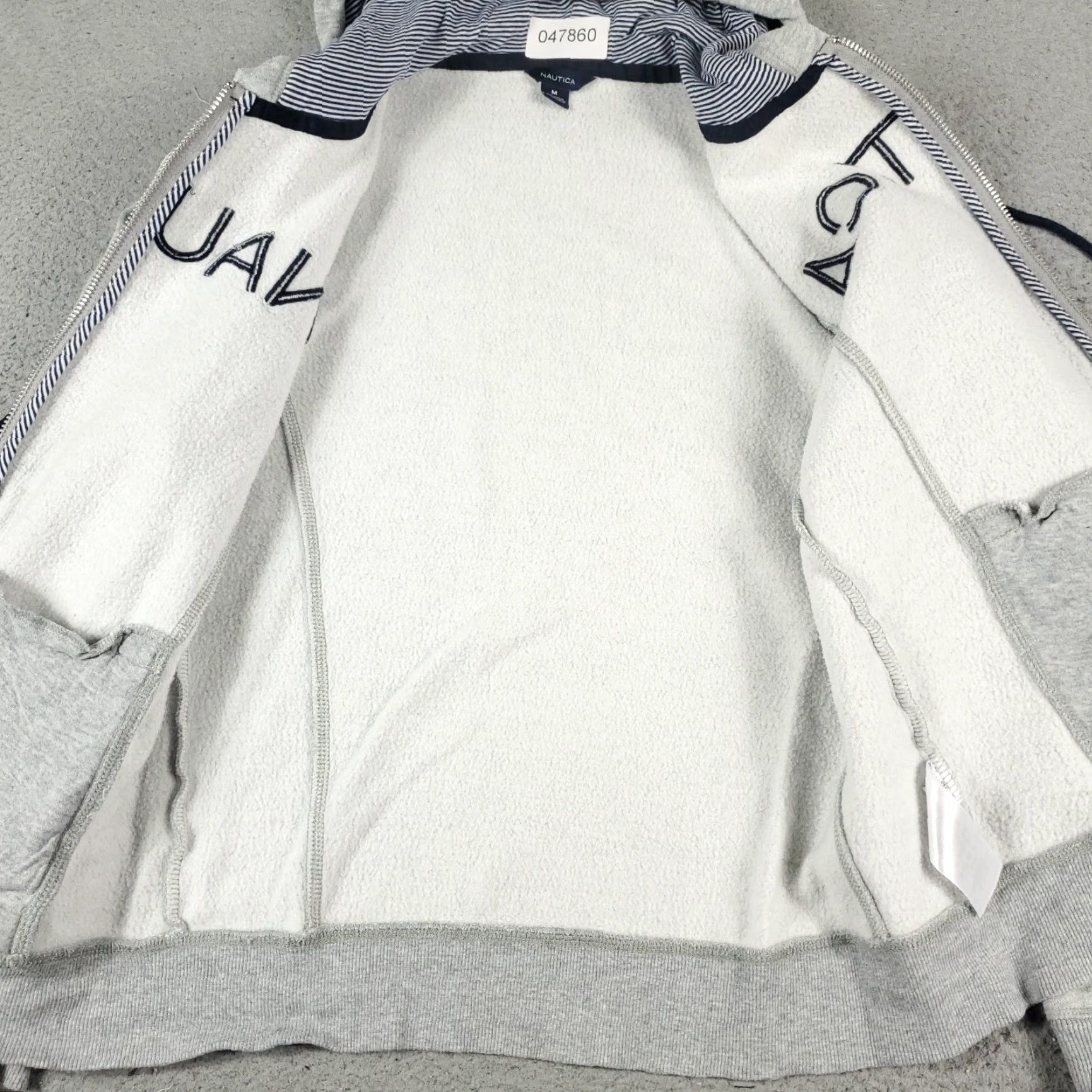 Nautica Nautica Full Zip Hoodie Sweater Womens Medium Gray Solid Knit Long Sleeve Casual Modern Size M / US 6-8 / IT 42-44 - 5 Thumbnail