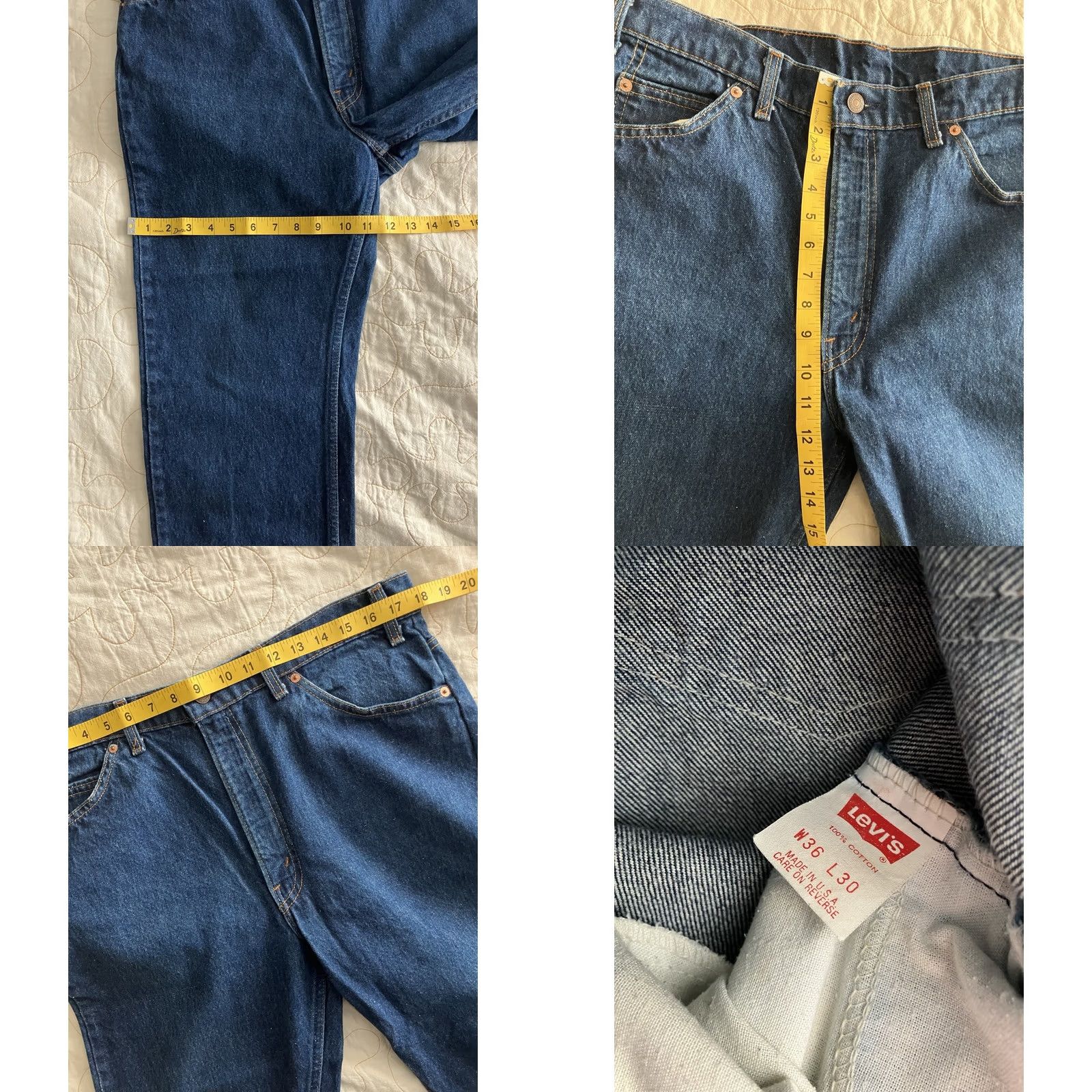 Levi's Levi's 505 Jeans Regular Fit Denim 36x28 Blue Orange Tab 80s 90s Mens Straight Citations: USA Size US 36 / EU 52 - 8 Thumbnail