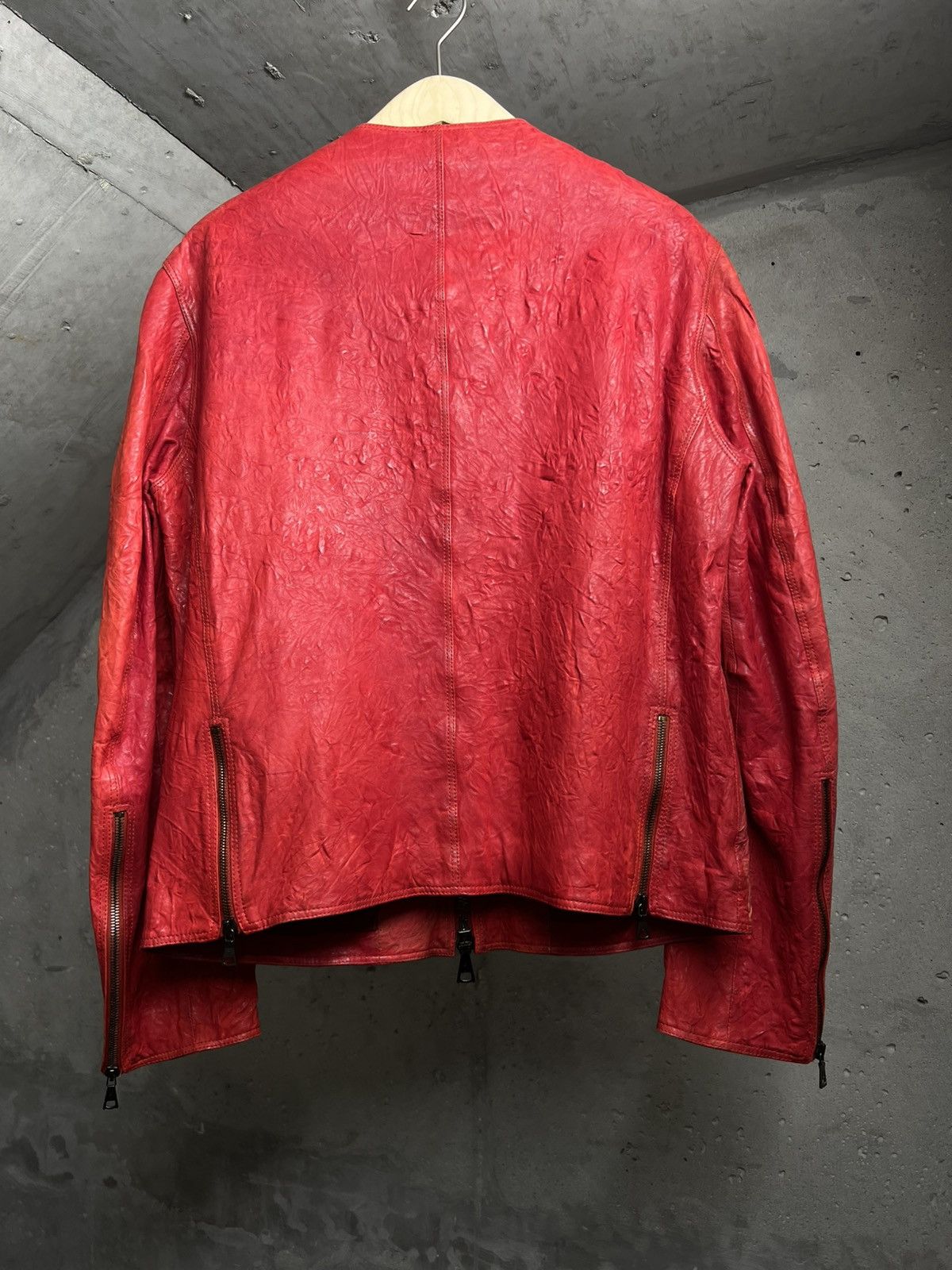 John Varvatos Crinkled Leather Racer Size US M / EU 48-50 / 2 - 6 Thumbnail