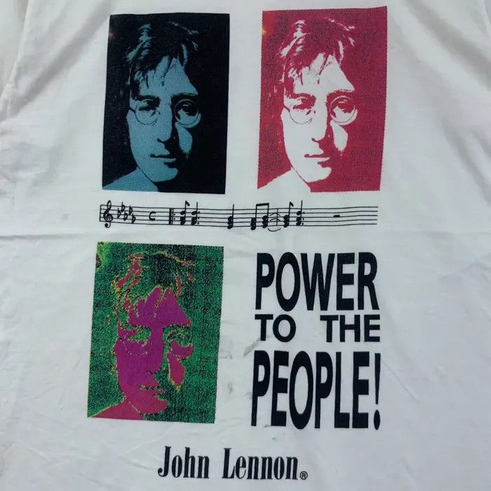 Other Vintage 90’ JOHN LENNON Power To The People Art Tee Shirt Size US L / EU 52-54 / 3 - 4 Thumbnail