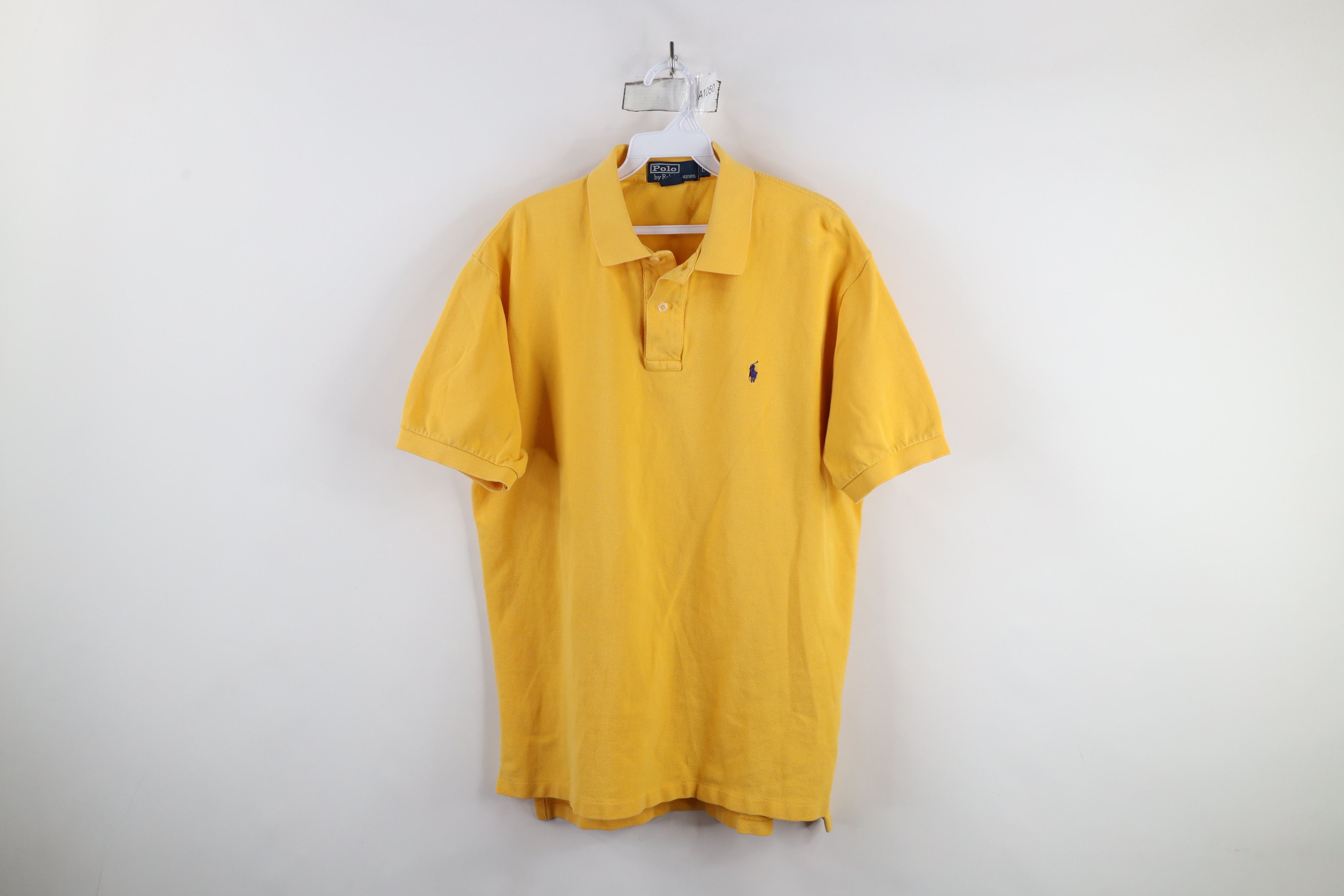 Ralph Lauren Vintage 90s Ralph Lauren Knit Collared Polo Shirt Yellow Size US L / EU 52-54 / 3 - 1 Thumbnail