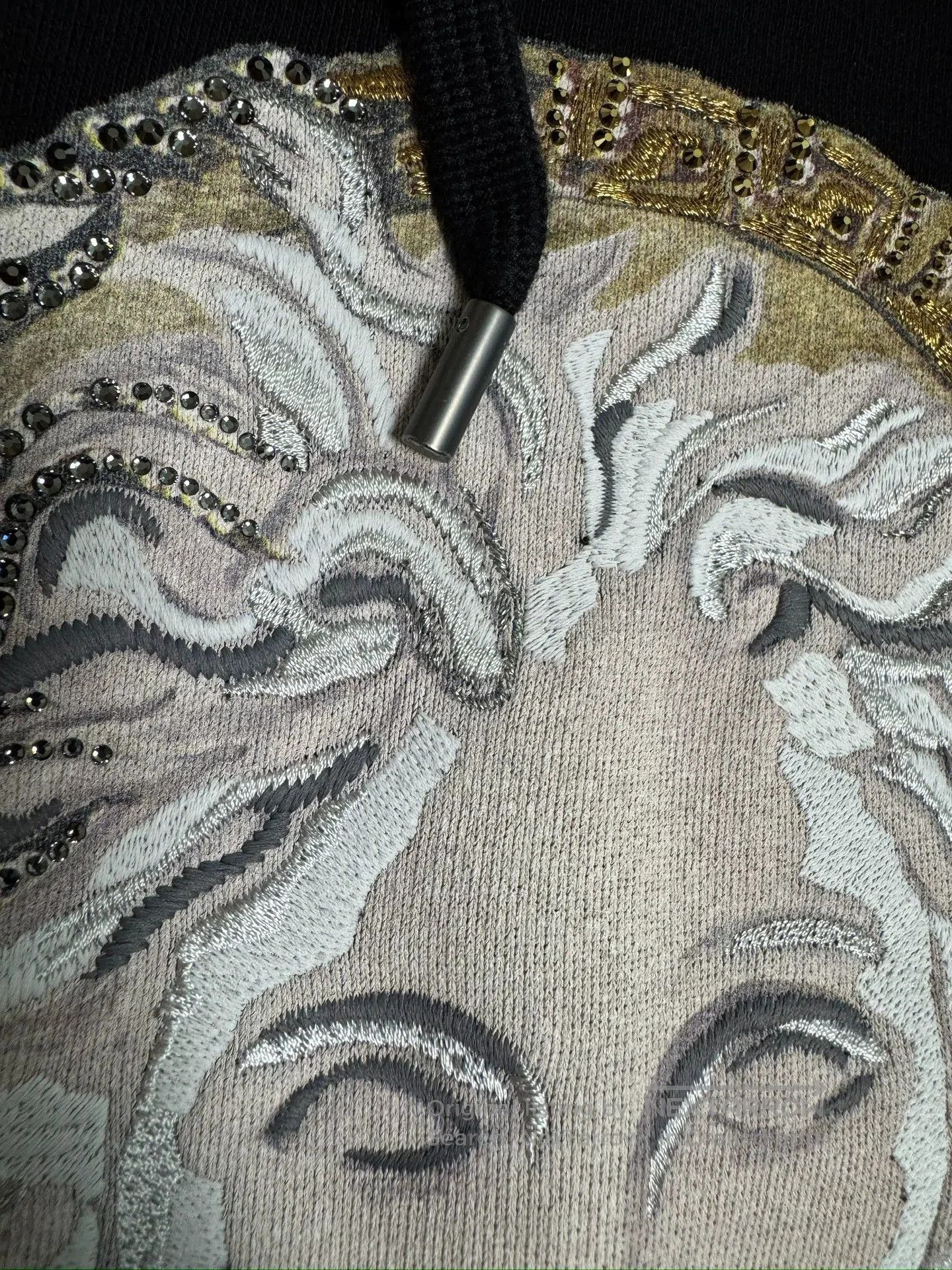Versace versace black long sleeve hoodie with embroidery. Size US L / EU 52-54 / 3 - 4 Thumbnail