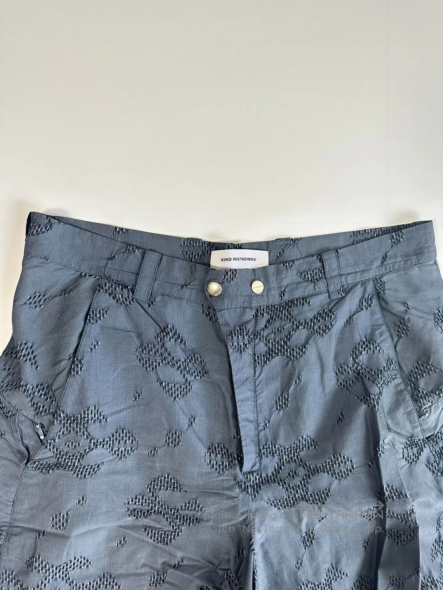 Kiko Kostadinov KIKO KOSTADINOV 0006 Blue Flower KANU Pants| Size US 30 / EU 46 - 2 Thumbnail