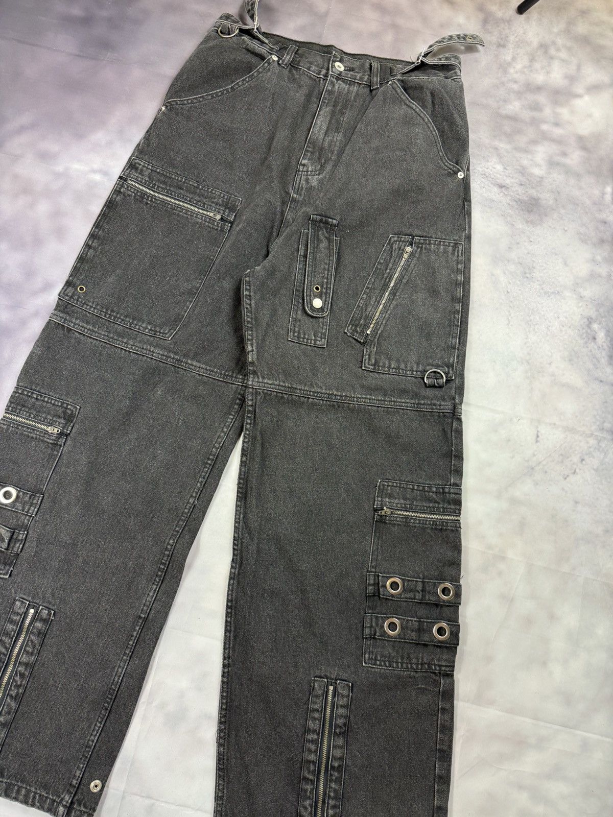 PROJECT G/R Project G/R Flight Denim Pants - black y2k vintage Size US 32 / EU 48 - 6 Thumbnail