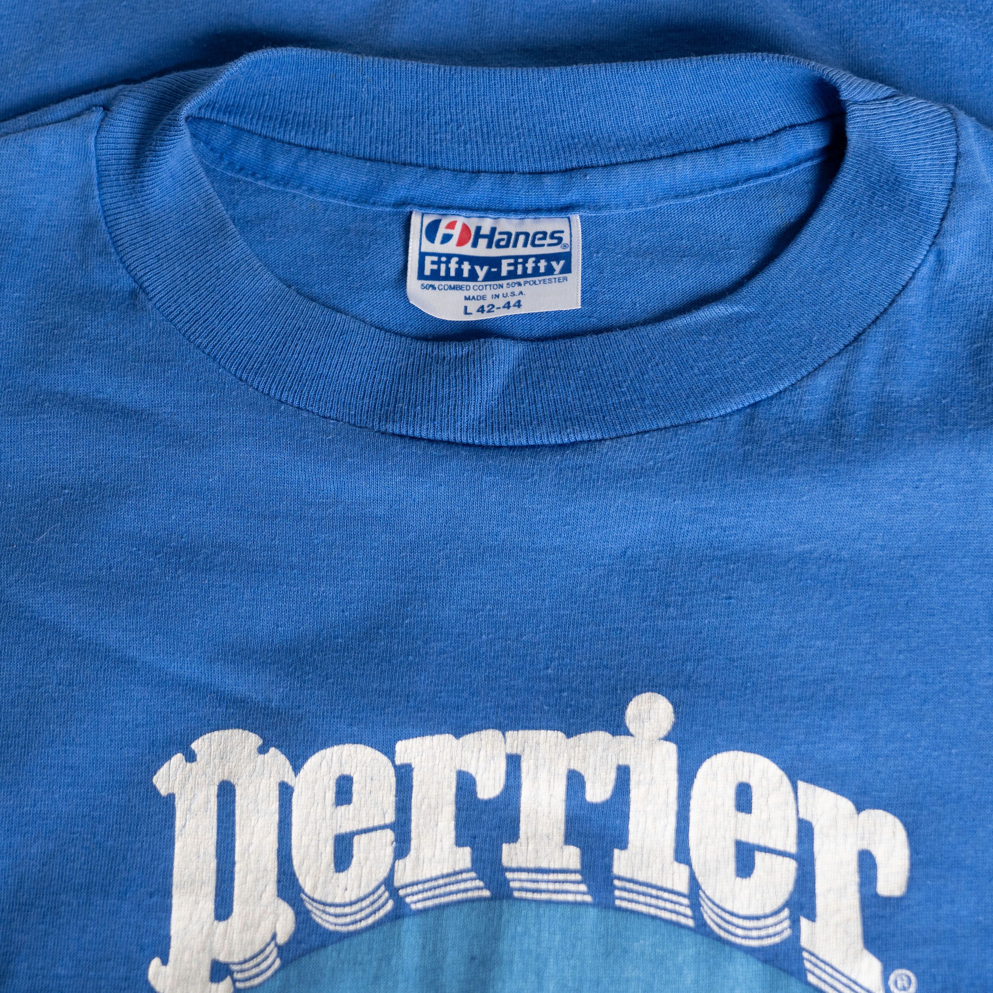 Vintage Vintage 1983 Perrier Falmouth Road Running Race Tee Shirt Size US L / EU 52-54 / 3 - 3 Thumbnail