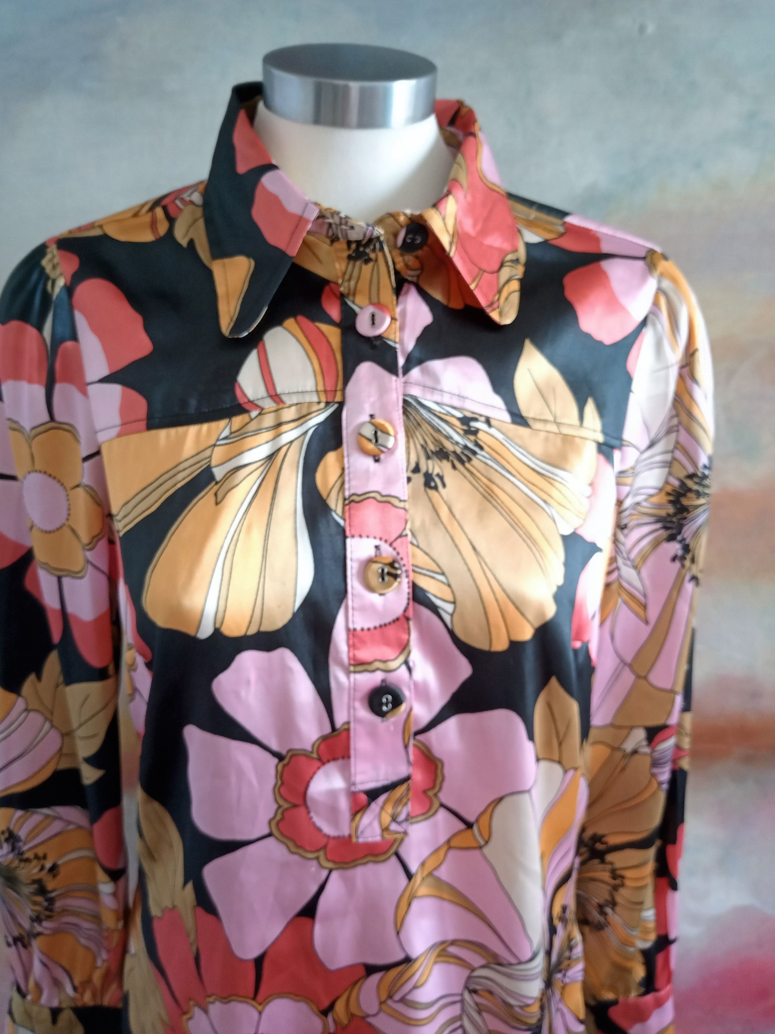 NEXT × Vintage Boho Vintage NEXT satin blouse Size M / US 6-8 / IT 42-44 - 5 Thumbnail