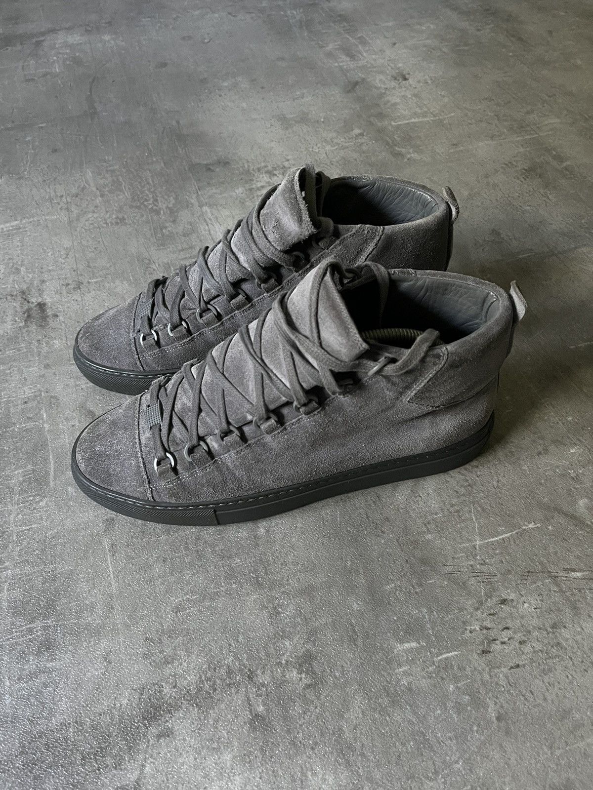 Balenciaga arena grey suede online