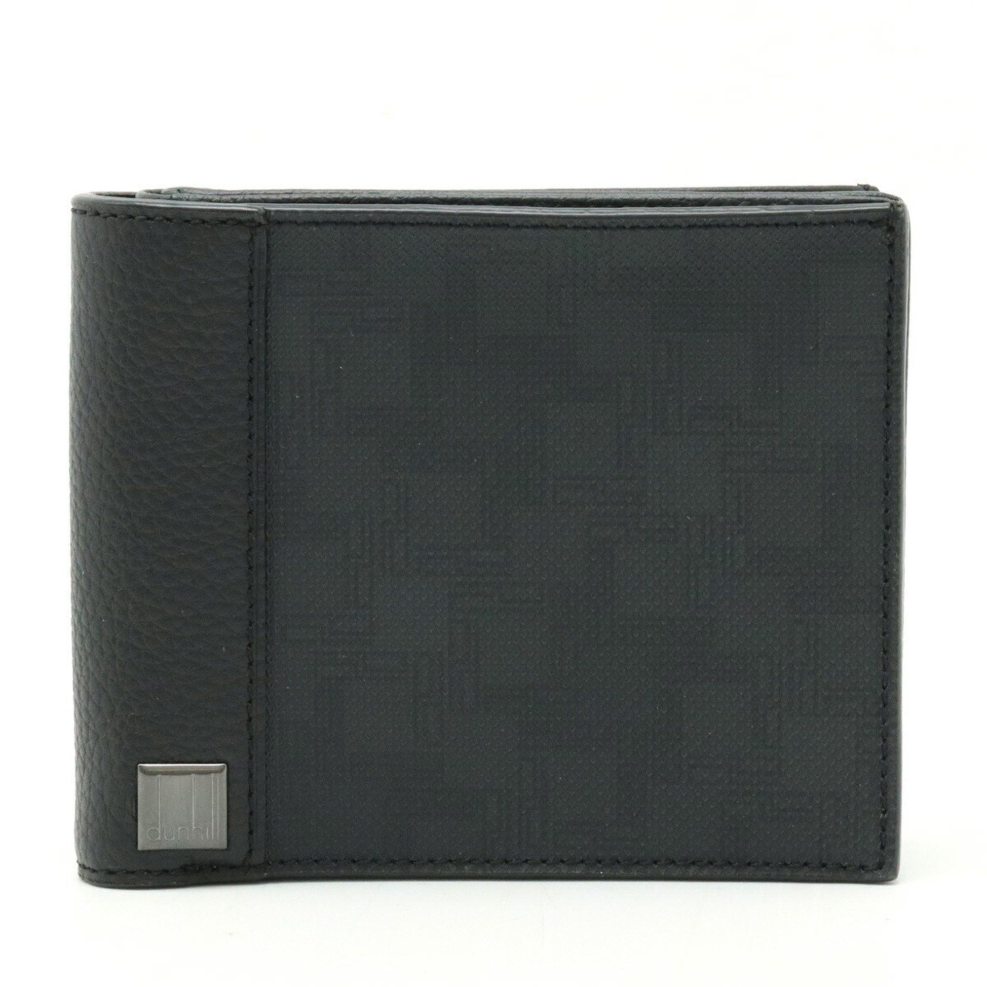 image of Alfred Dunhill Dunhill Dunhill D-Eight D-8 D Bifold Billfold Wallet Pvc Leather Black, Women's