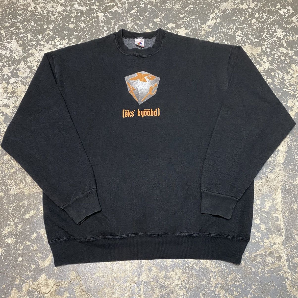 Fruit Of The Loom × Vintage Vintage Eks Kyoobd X-Cubed Don’t Be Square Art Hoodie Crewne Size US XL / EU 56 / 4 - 10 Thumbnail