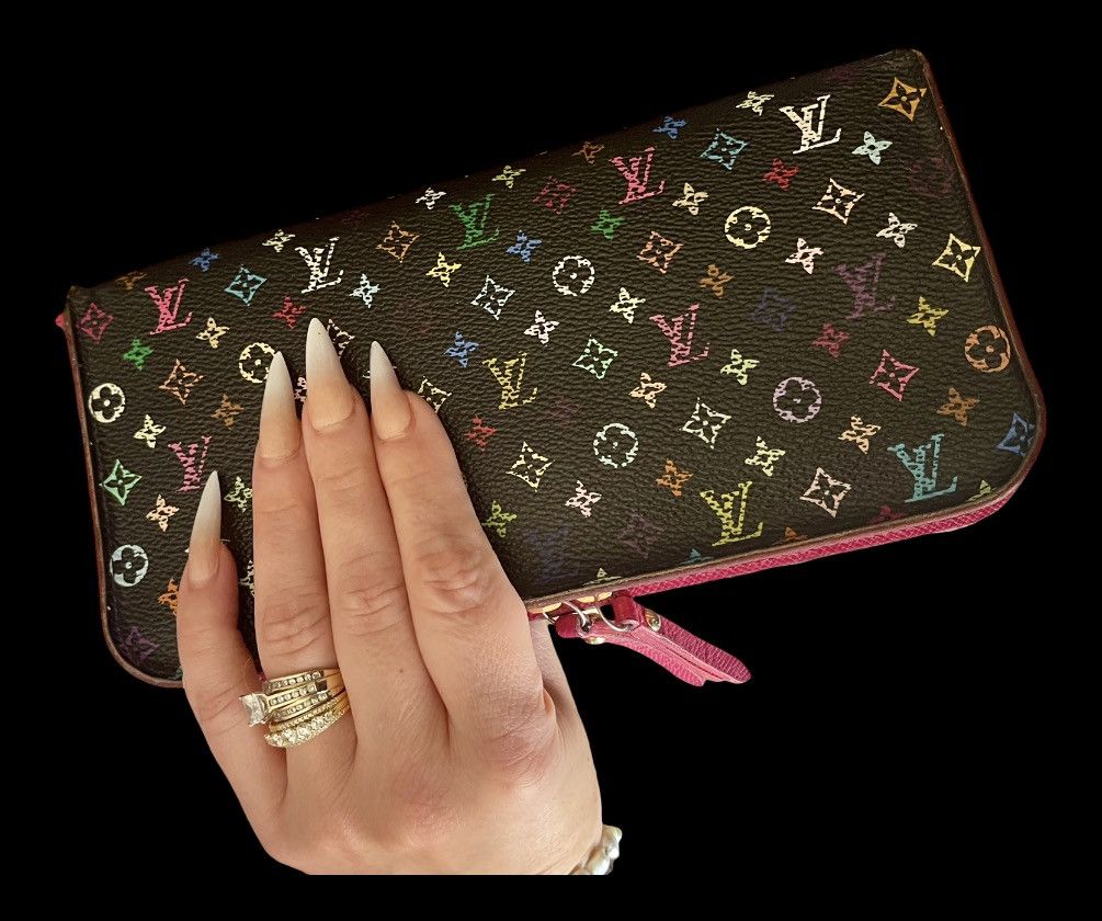 Louis Vuitton SOLD Takashi Murakami Insolite Wallet Black Multicolore Pink Size ONE SIZE - 12 Thumbnail