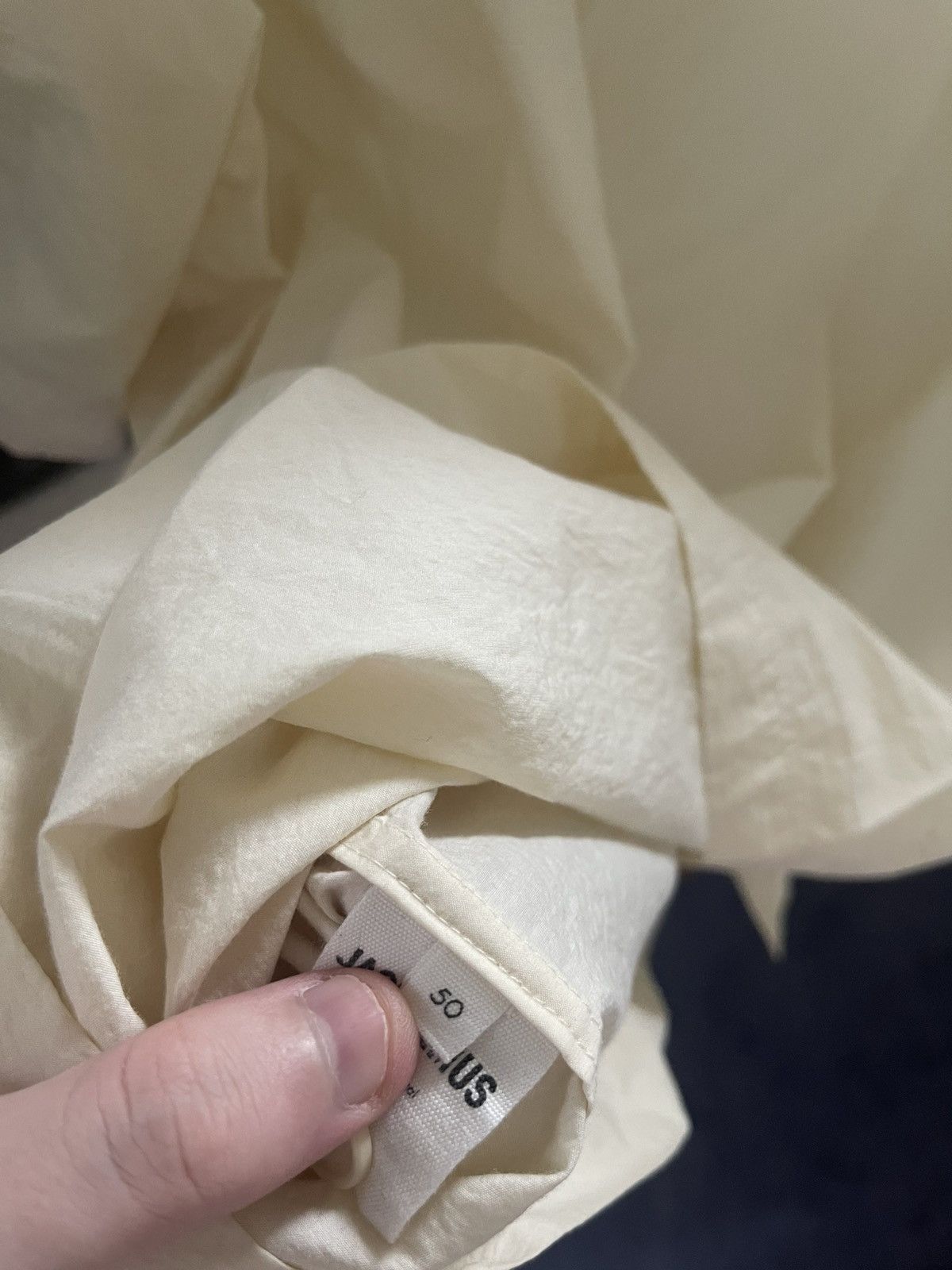 Jacquemus La Chemise Moisson Chair Button Up Shirt Off White Size US M / EU 48-50 / 2 - 8 Thumbnail