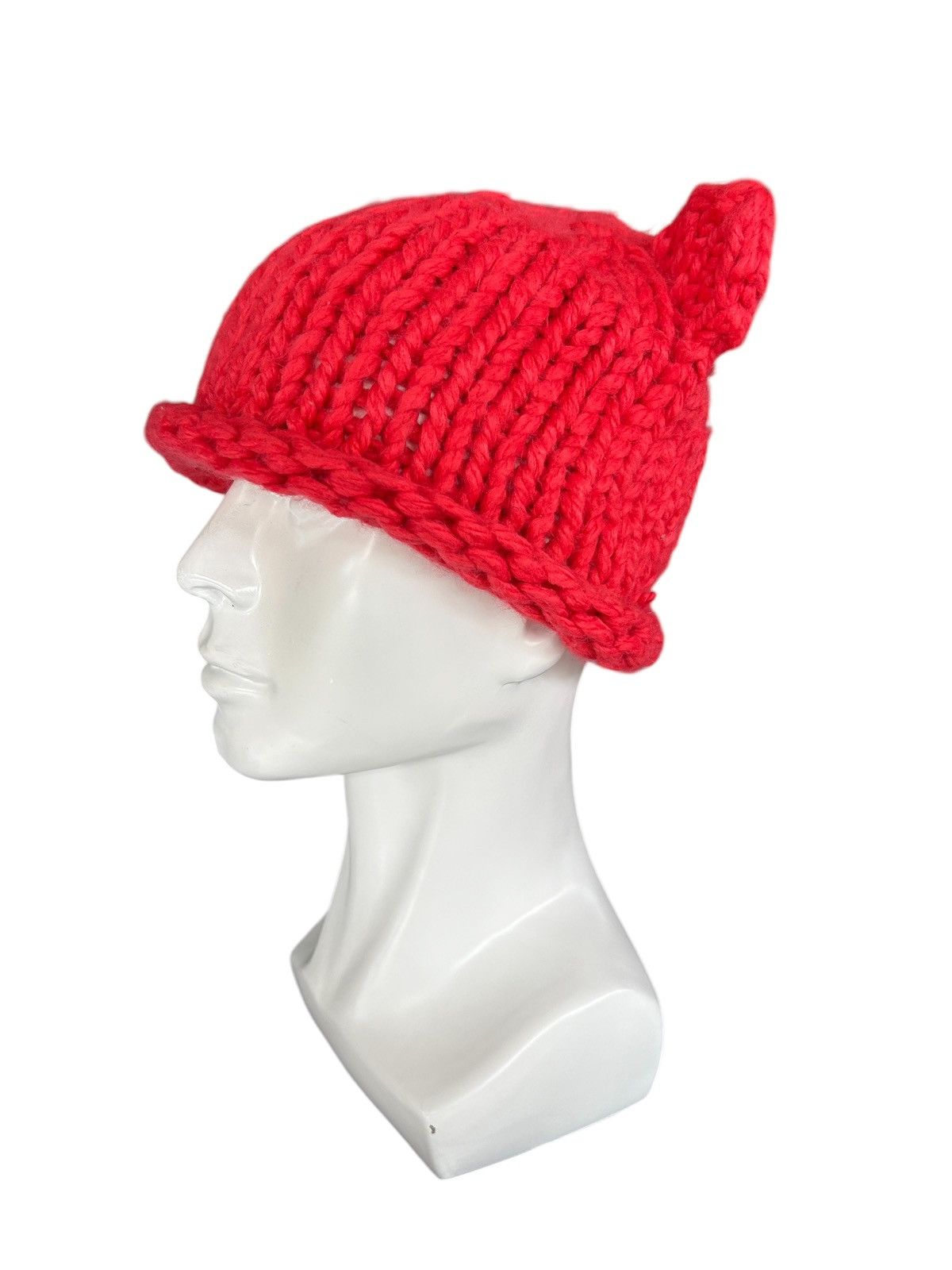 Japanese Brand × Kapital × Vintage Bunny Horn Devil Crochet knitted Handmade Beanie Hats Rare☠️☠️ Size ONE SIZE - 3 Thumbnail