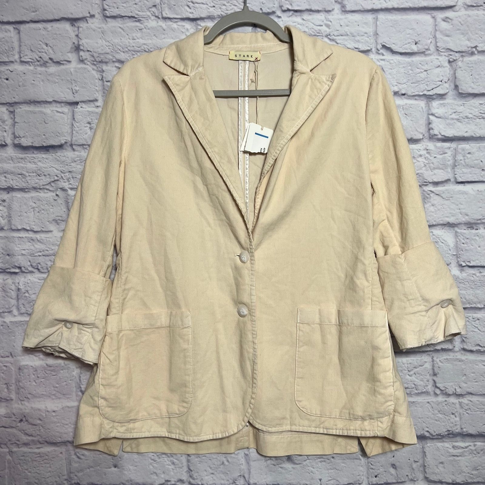 Other Stark X Allan Corduroy Blazer Cream Beige Size M NWT Size M / US 6-8 / IT 42-44 - 1 Thumbnail