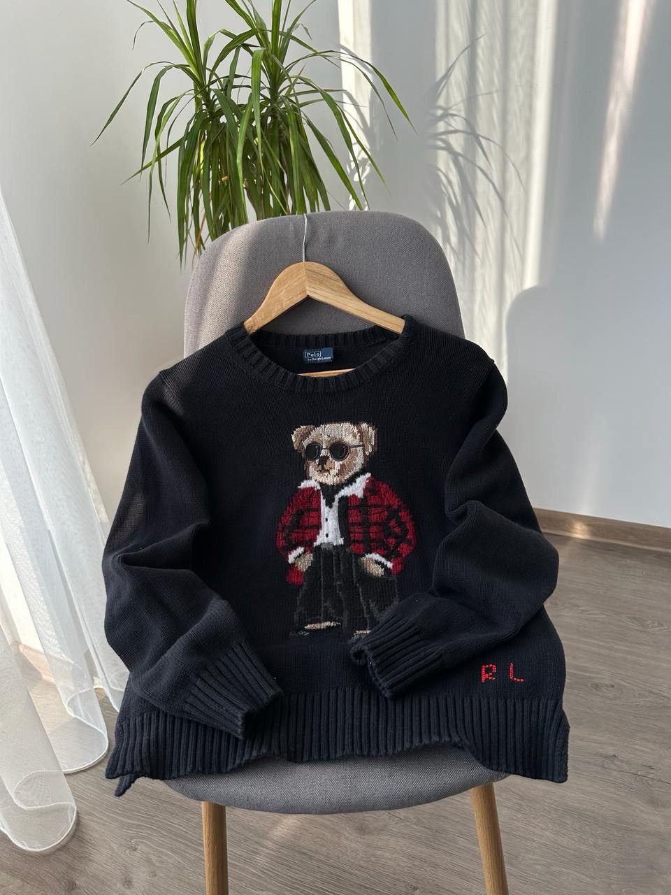Polo Ralph Lauren × Vintage Vintage Polo Ralph Lauren Blue Polo Bear Sweater Size US S / EU 44-46 / 1 - 8 Thumbnail